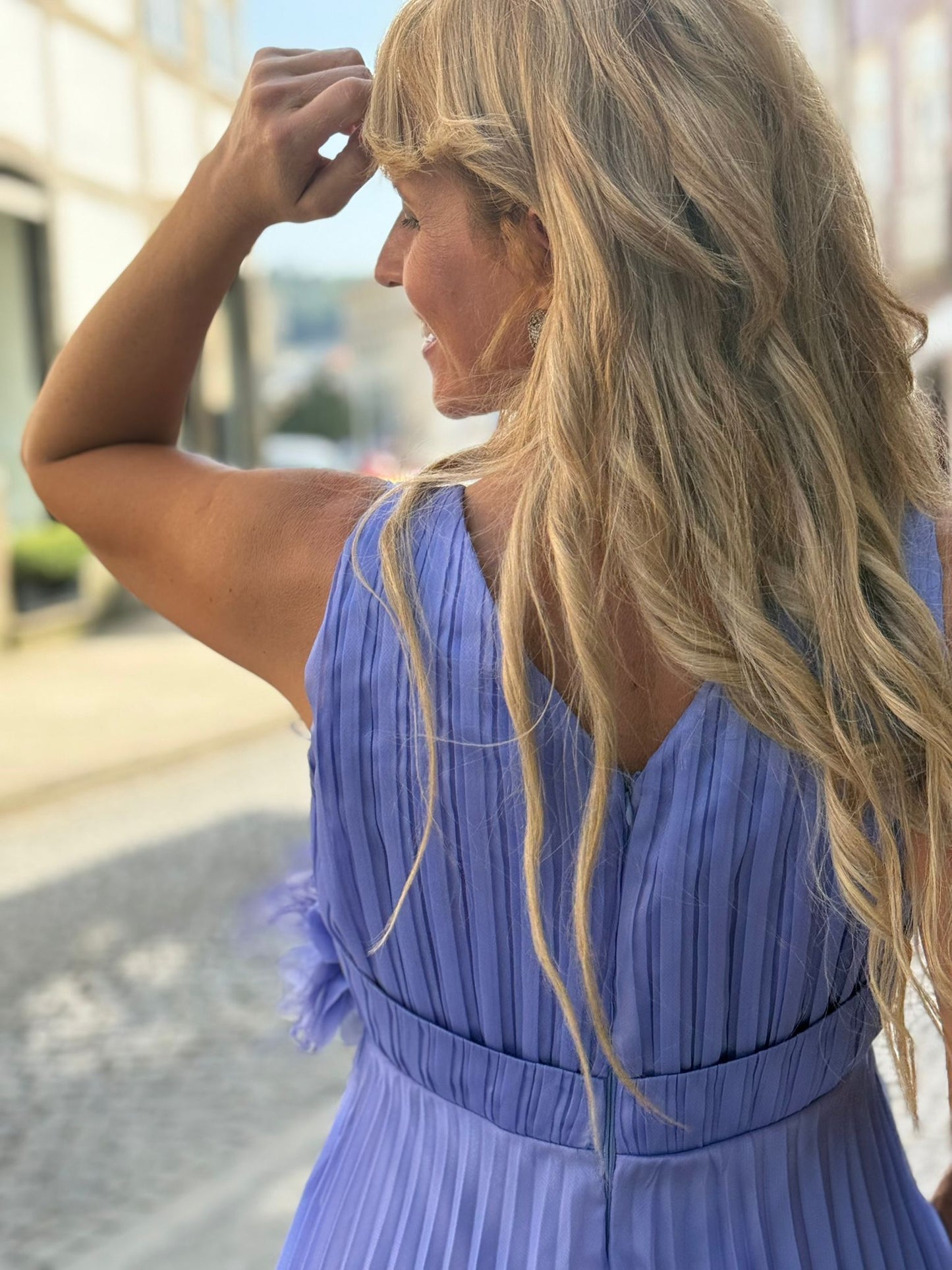 Vestido plissado
