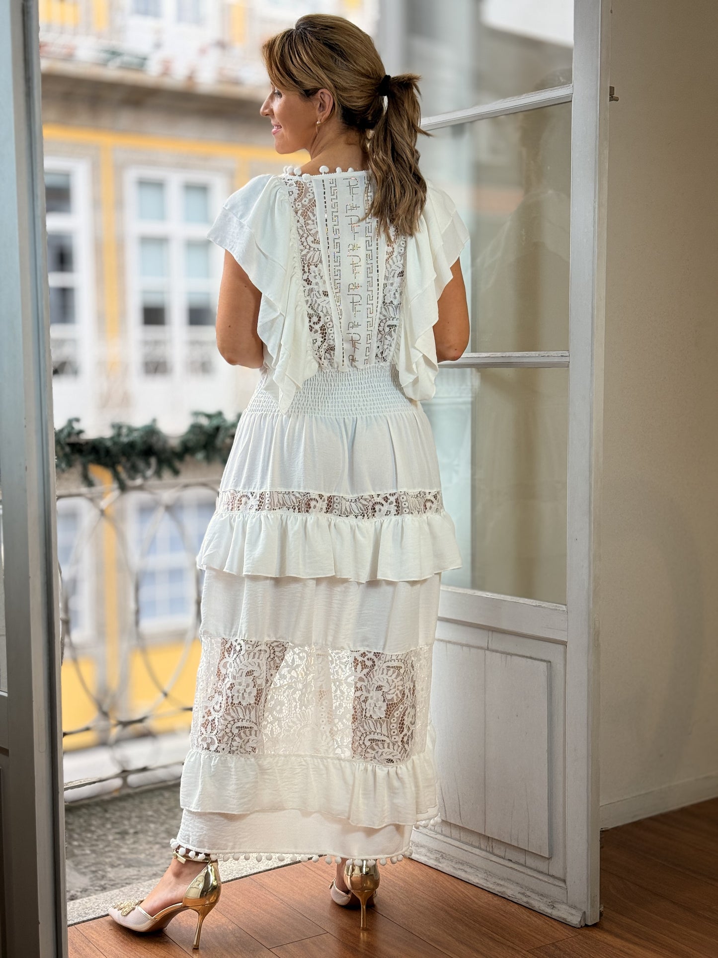 Vestido rendado
