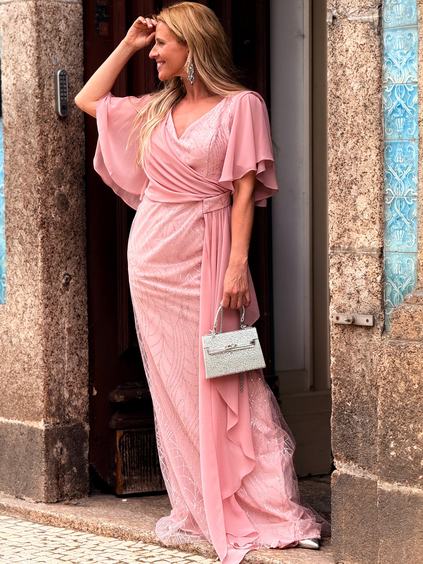 Vestido tule e lantejoula