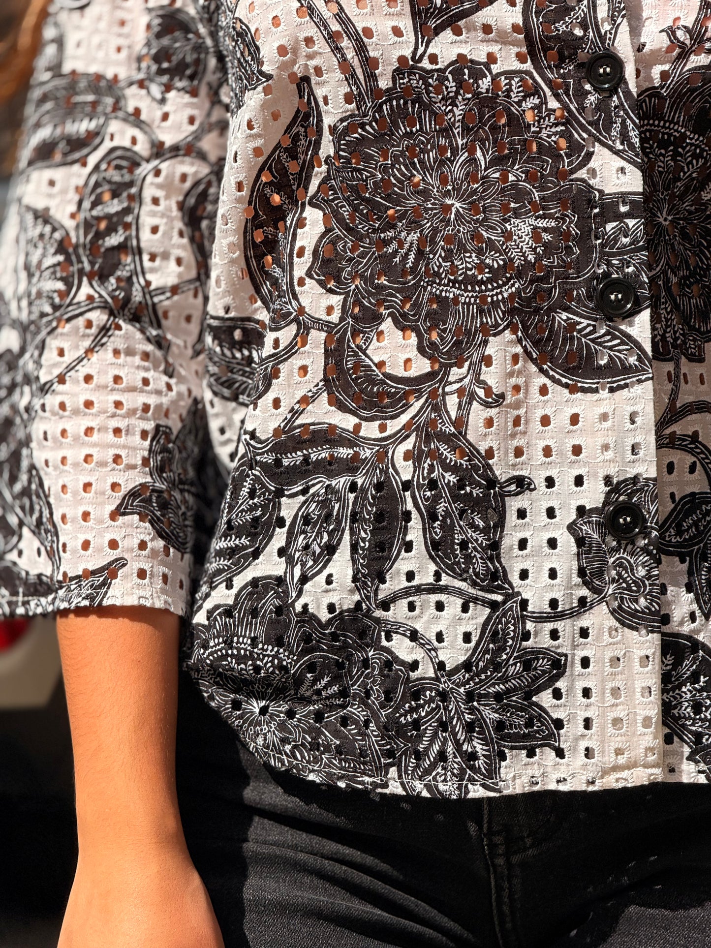 Blusa bordado inglês