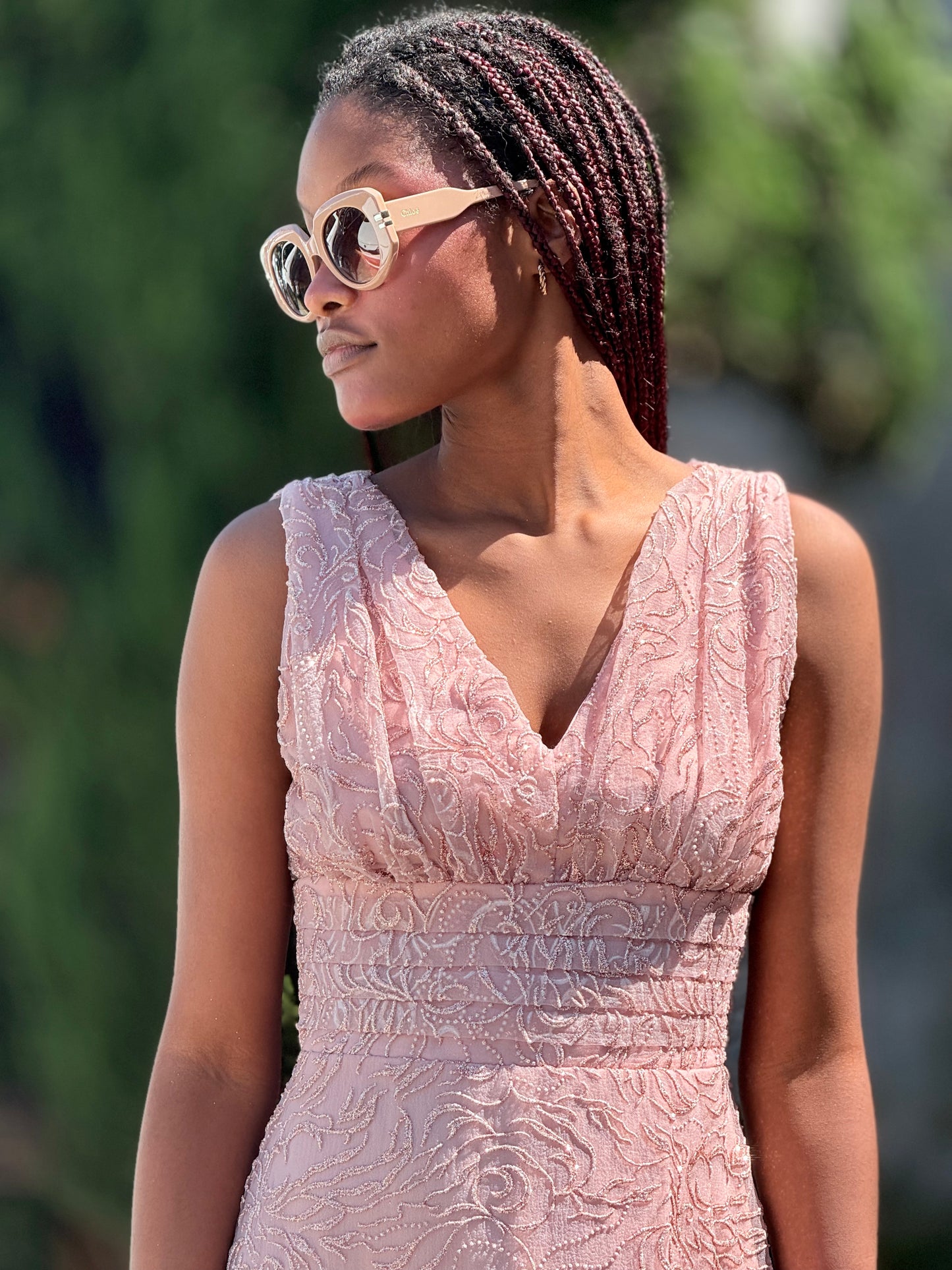 Vestido texturado de glitter