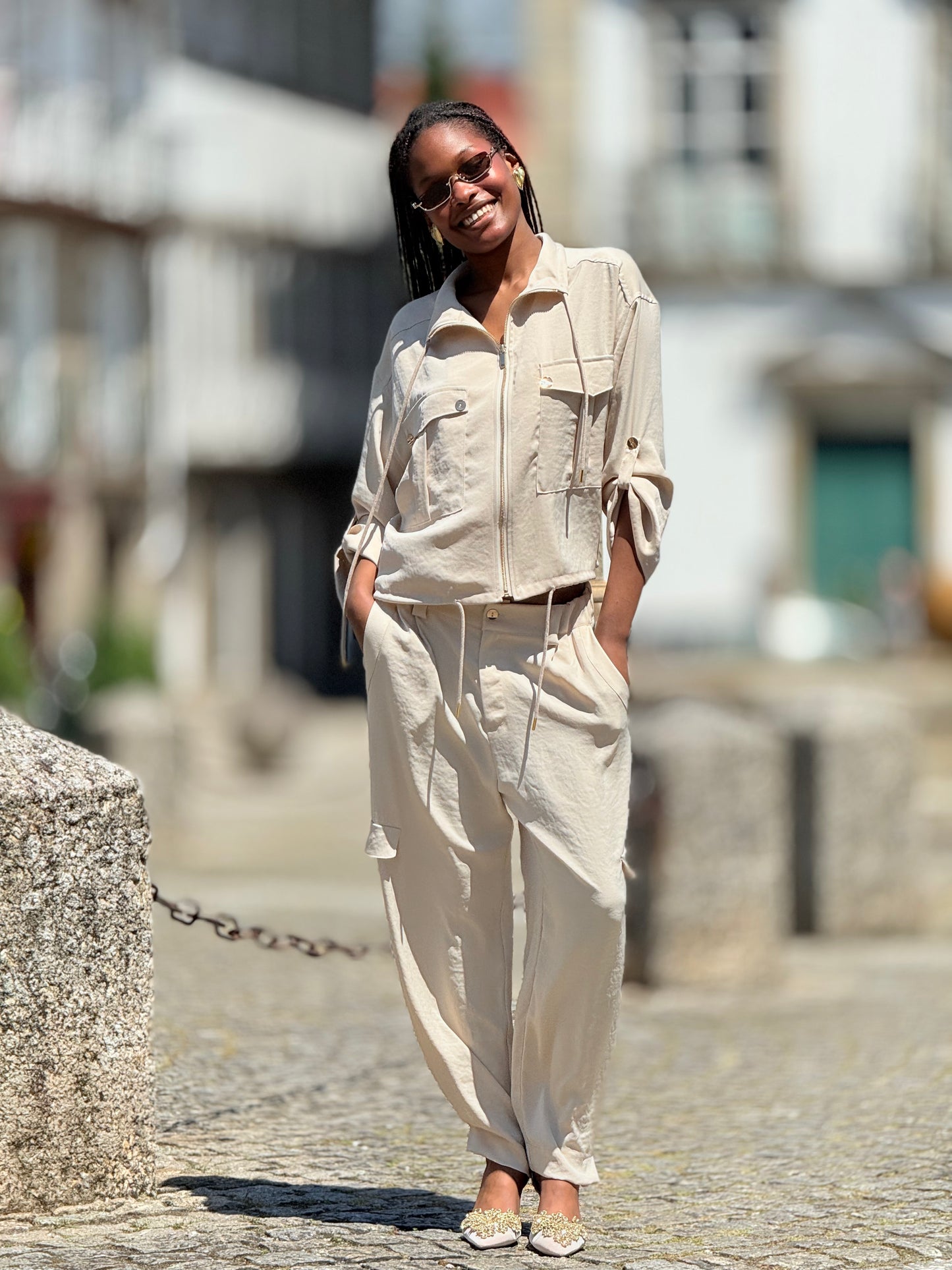 Conjunto total look cetim