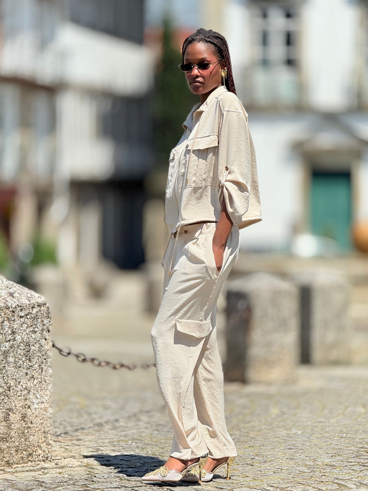 Conjunto total look cetim