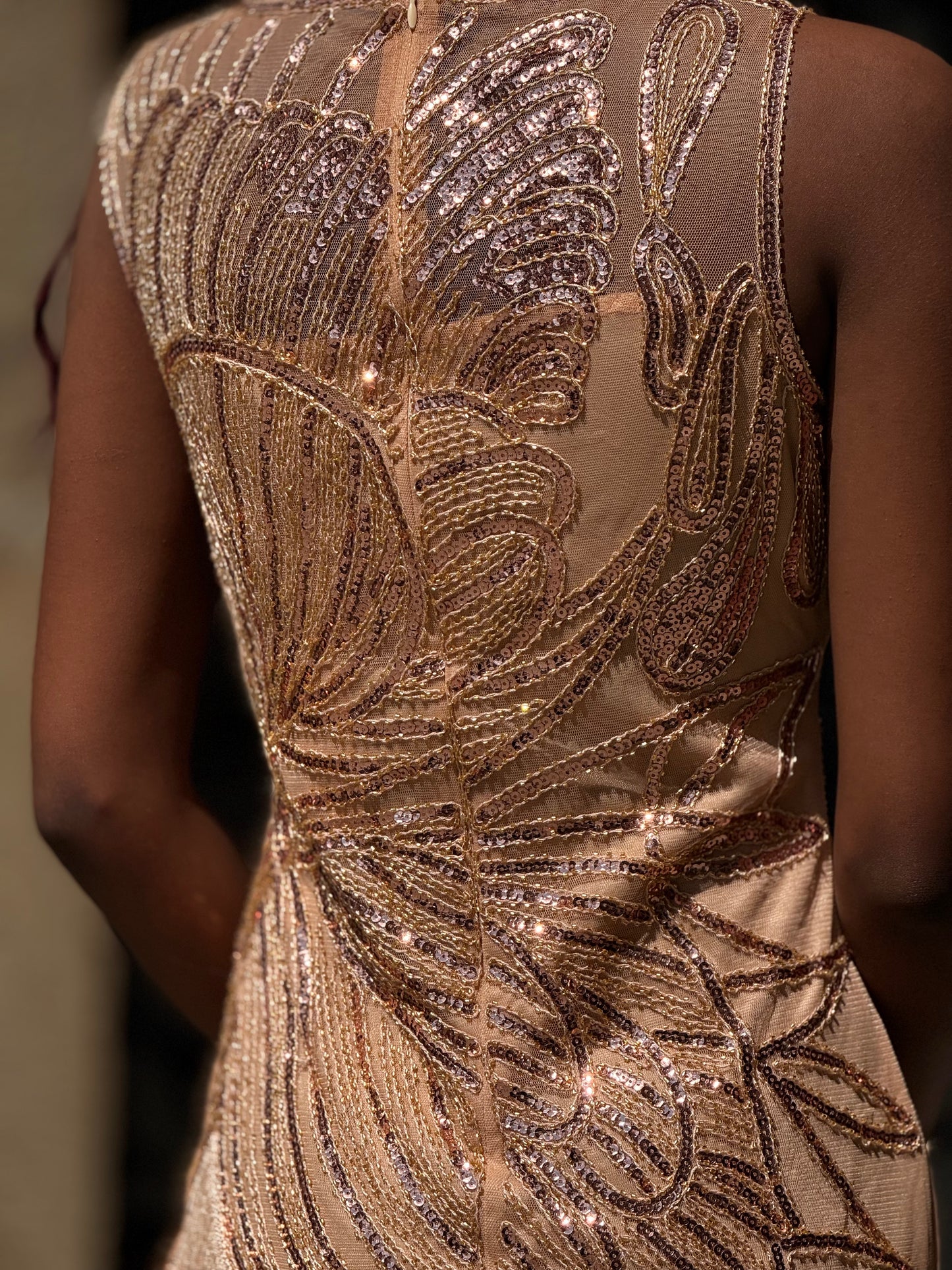 Vestido lantejoulas e franjas