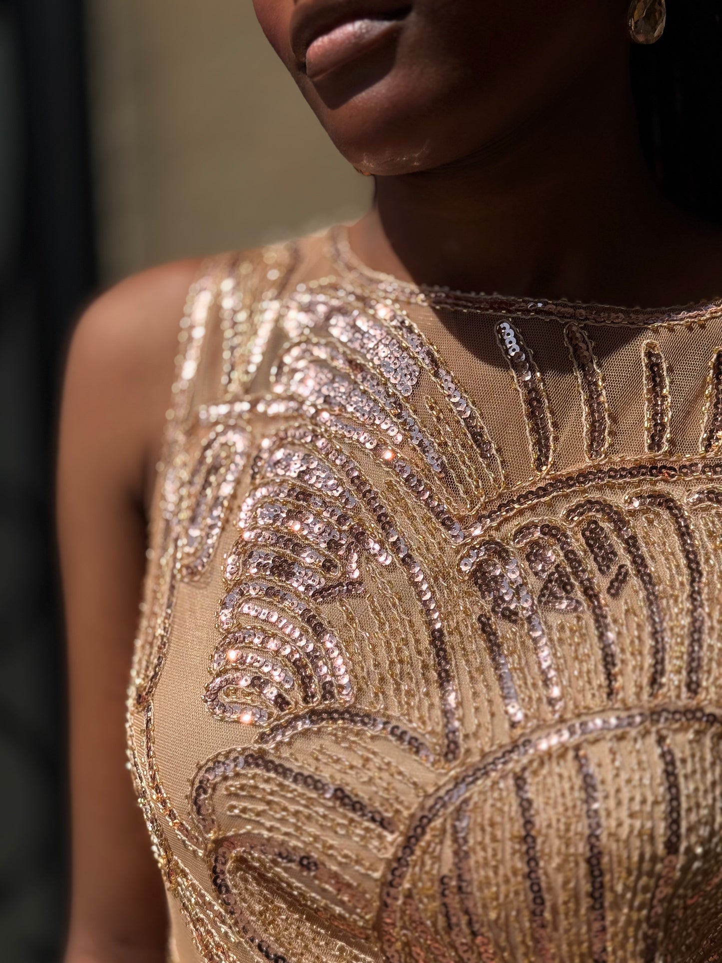 Vestido lantejoulas e franjas