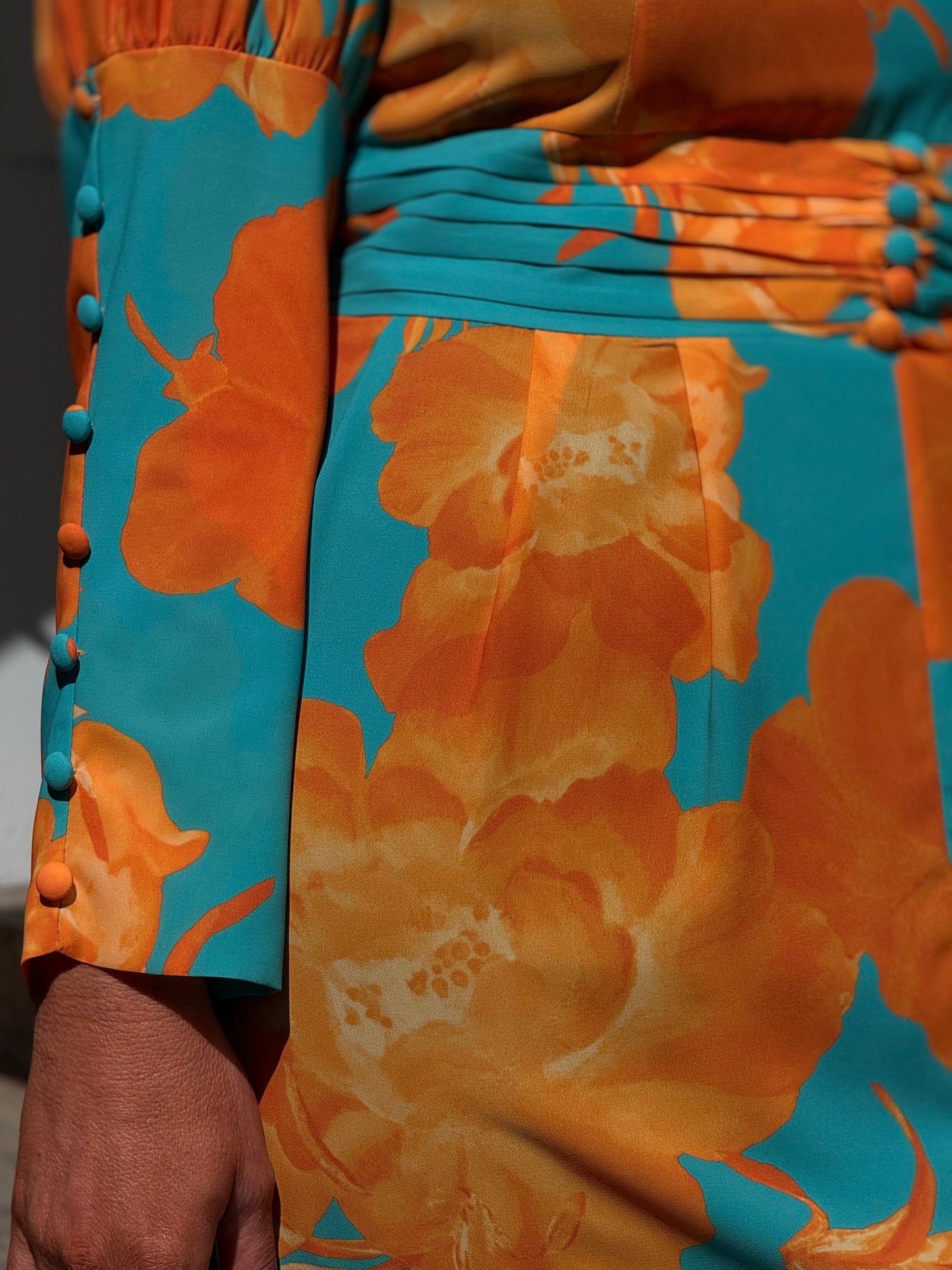 Vestido padrão laranja