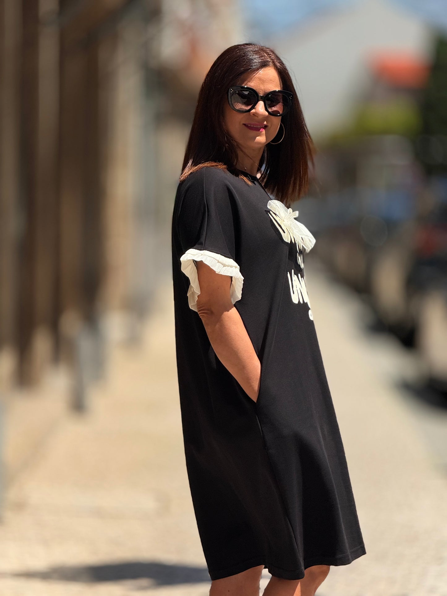 Vestido com laço