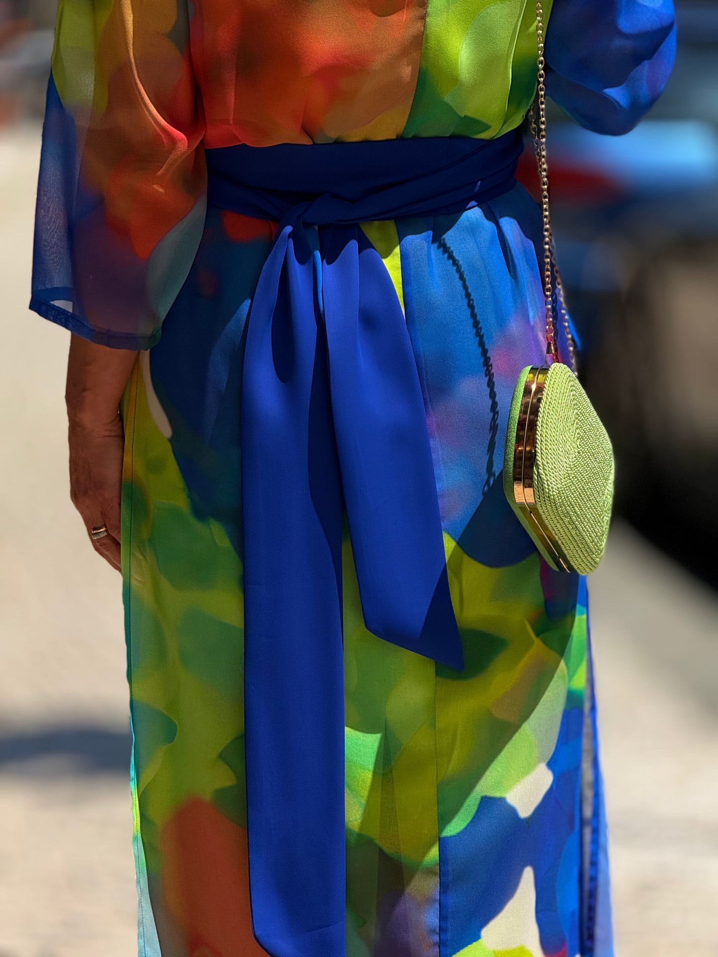Conjunto vestido com capa