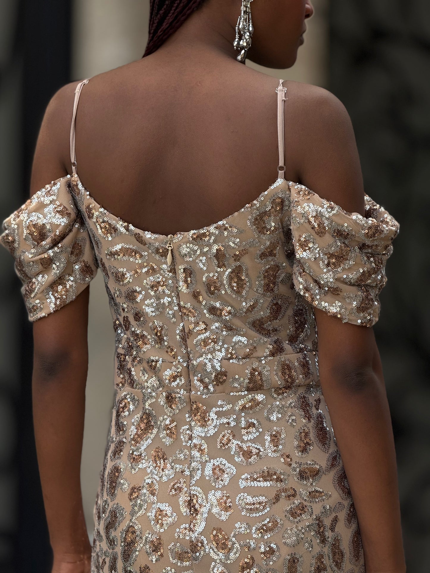 Vestido sereia em padrão