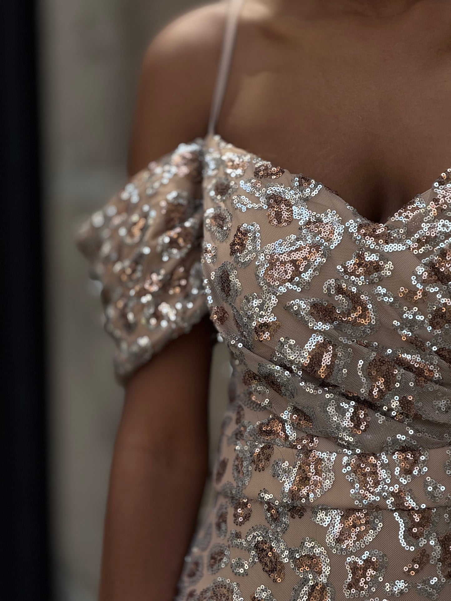Vestido sereia em padrão
