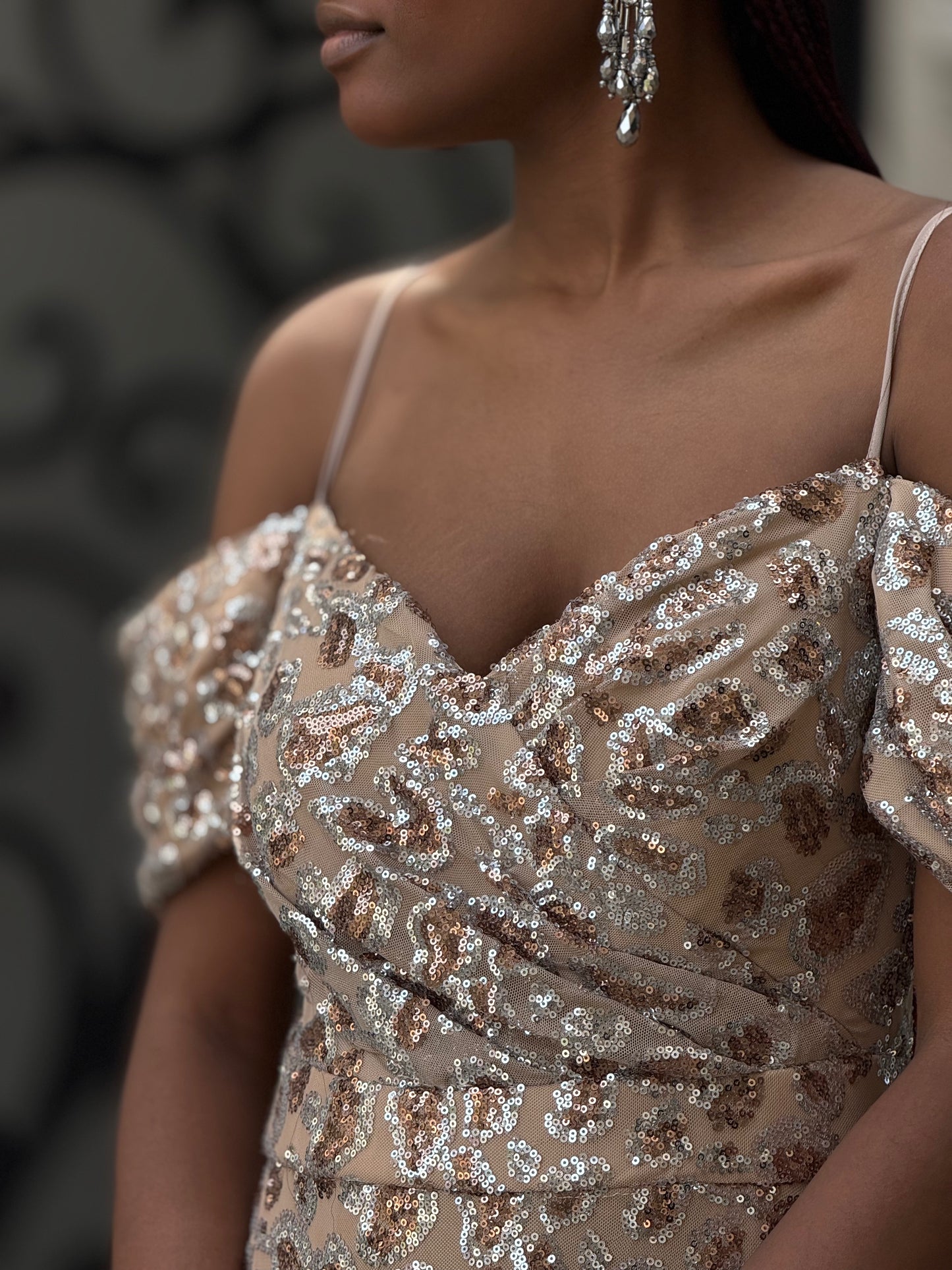 Vestido sereia em padrão
