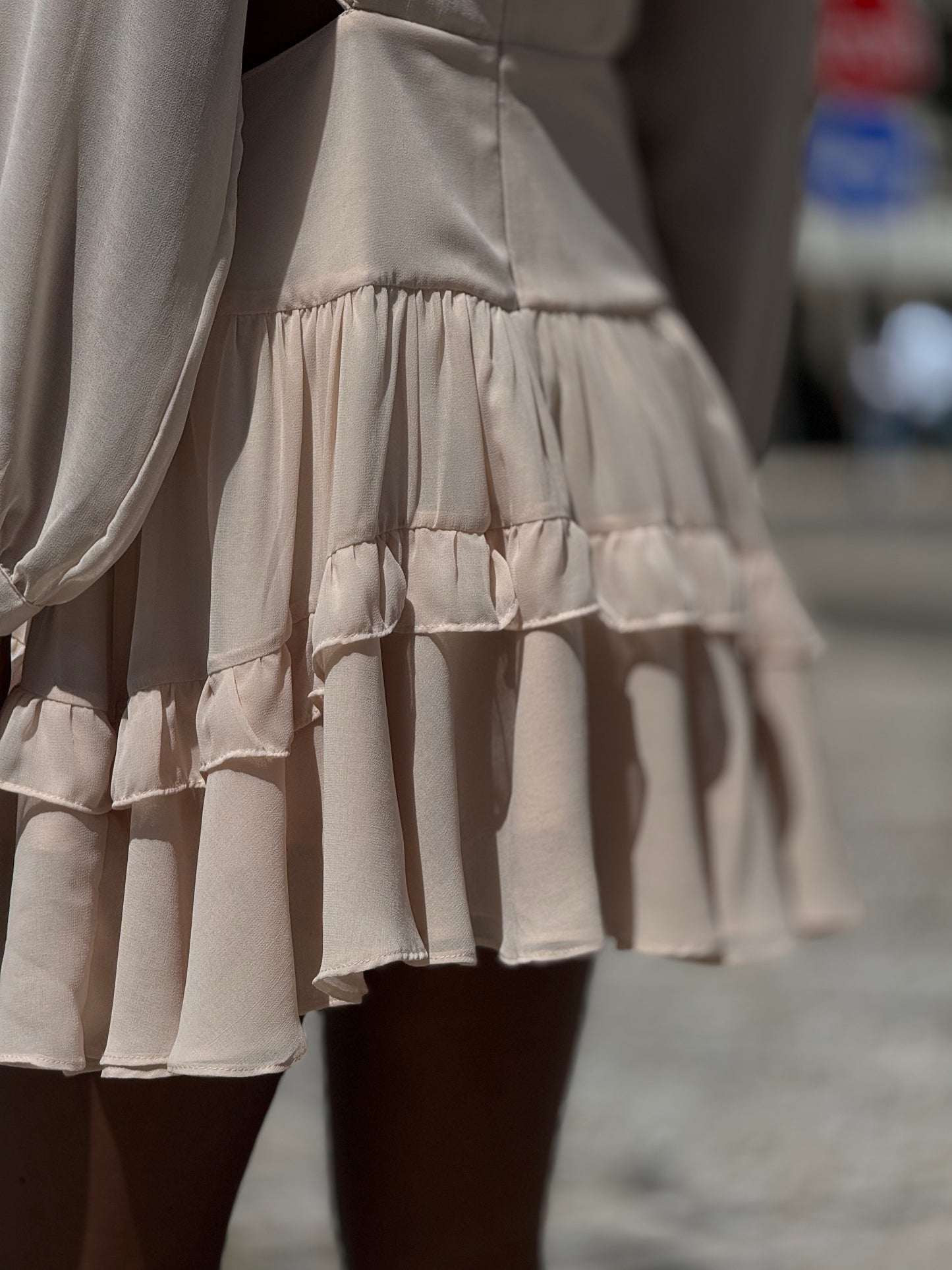 Vestido chiffon e brilho