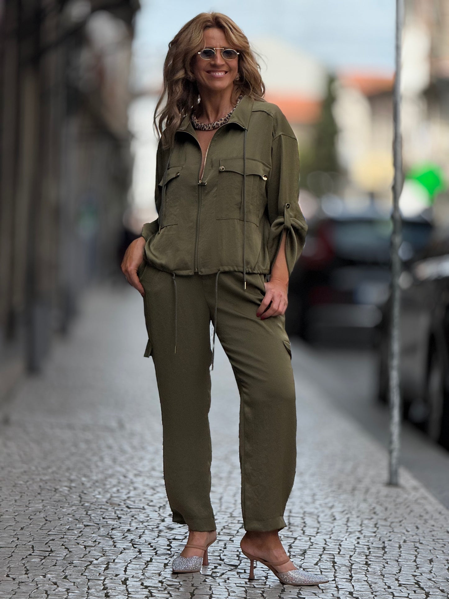 Conjunto total look cetim