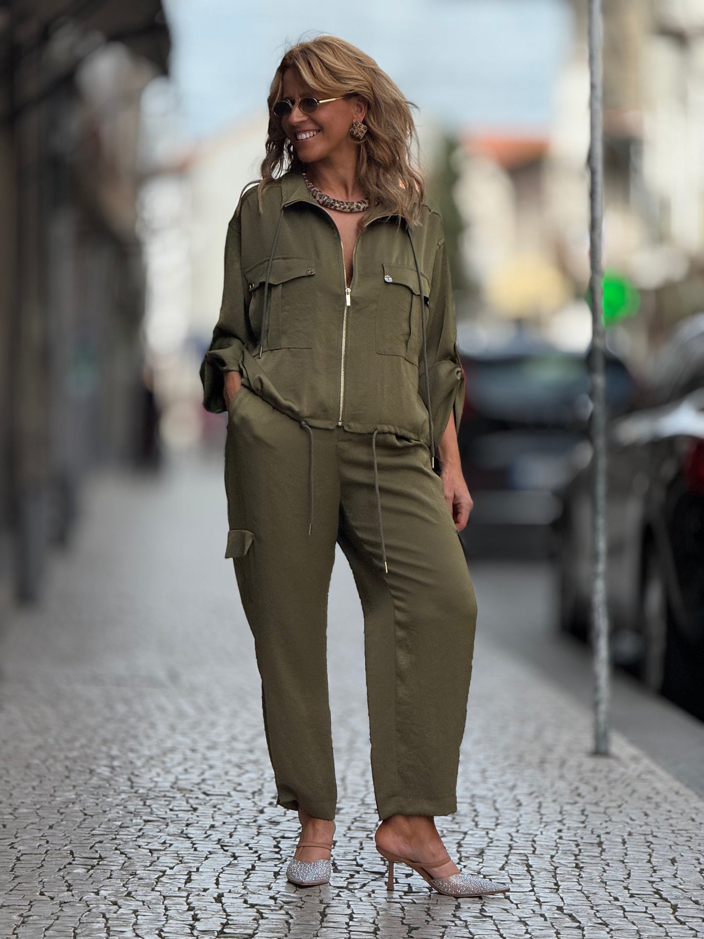 Conjunto total look cetim