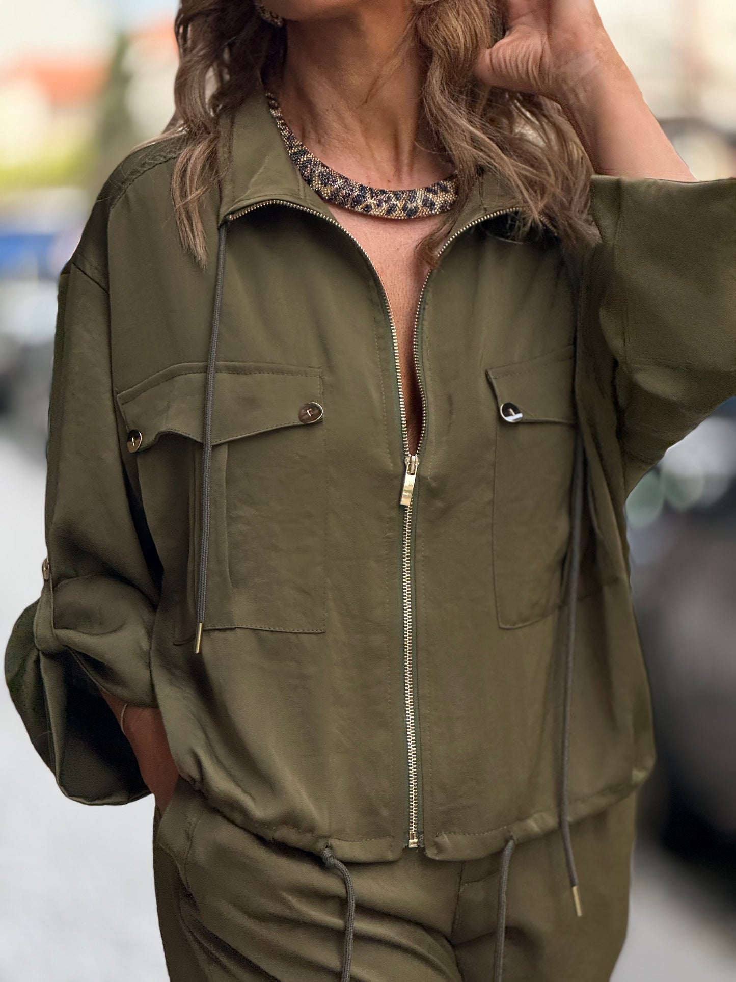 Conjunto total look cetim