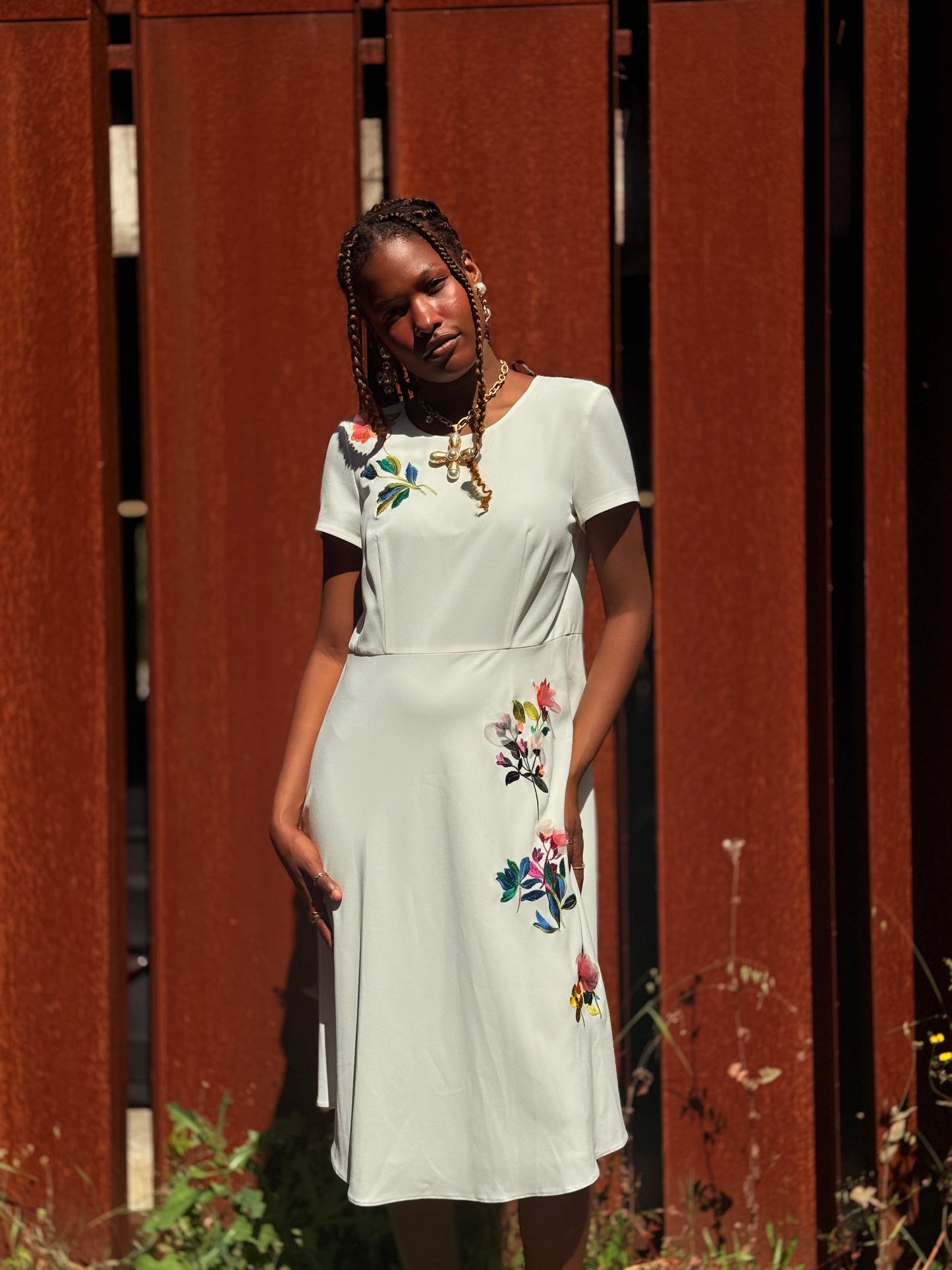 Vestido com bordados