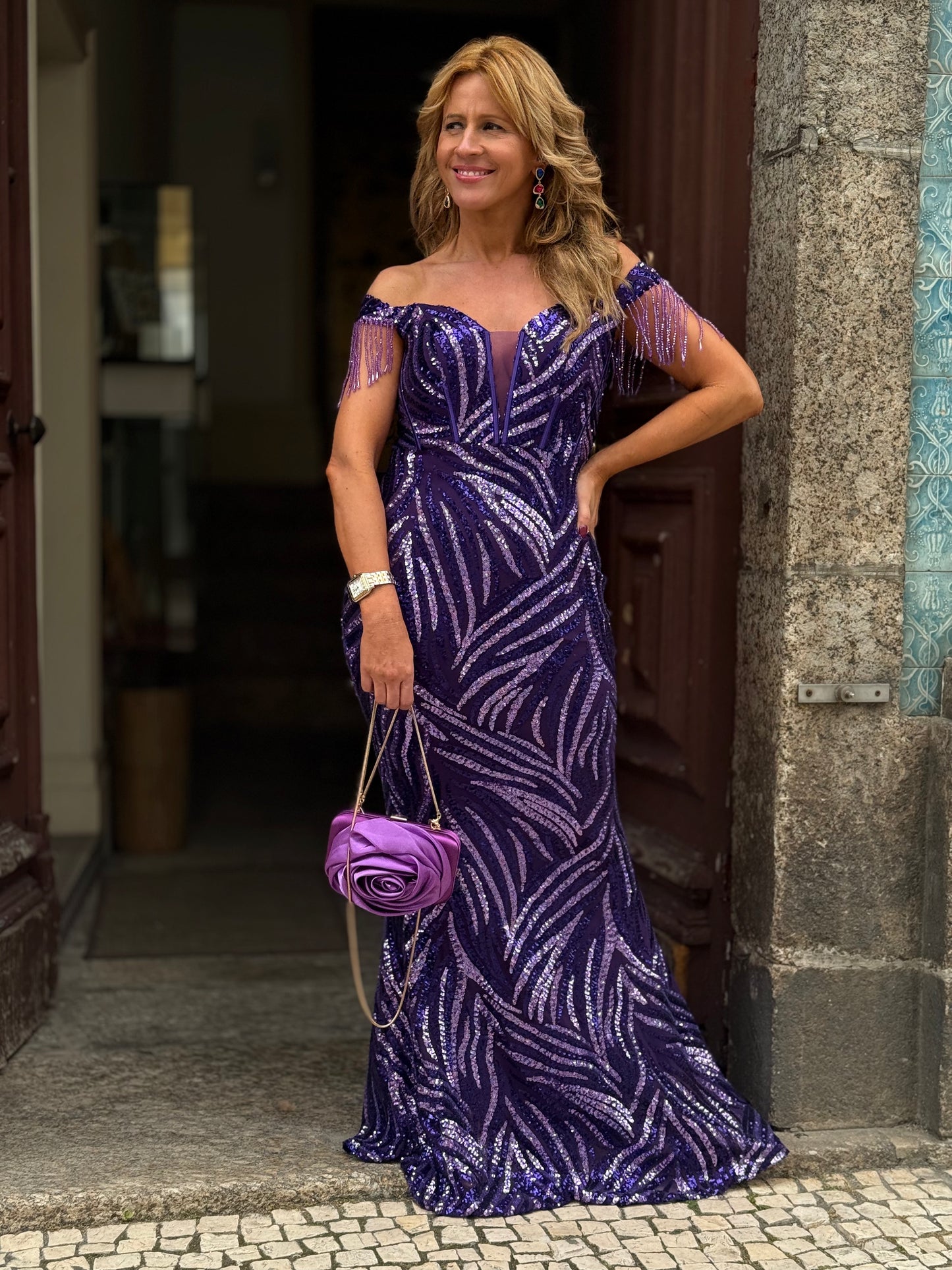 Vestido sereia lantejoula