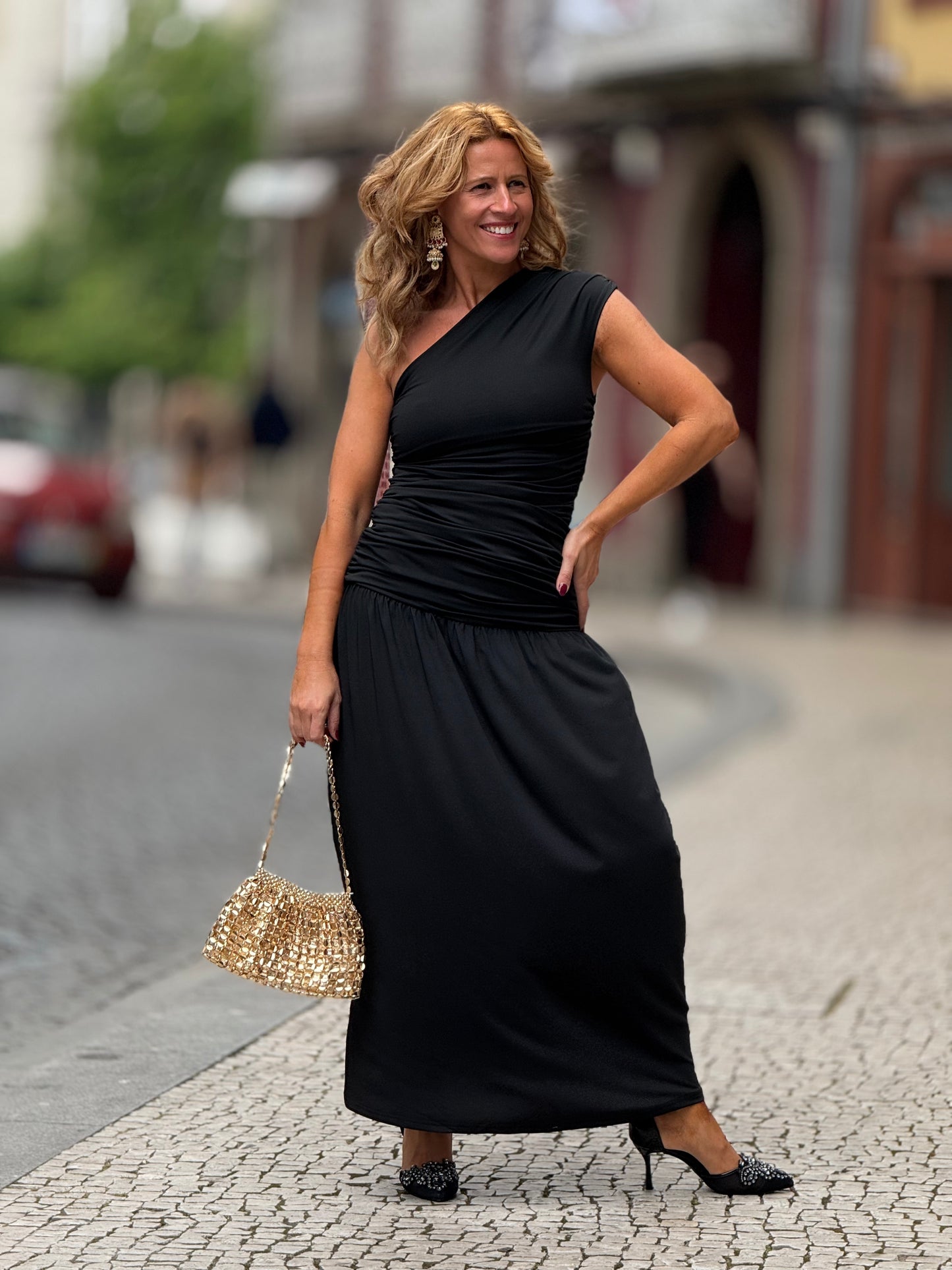Vestido drapeado