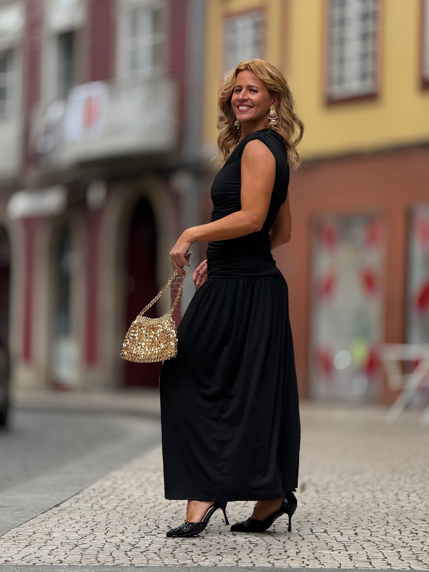 Vestido drapeado