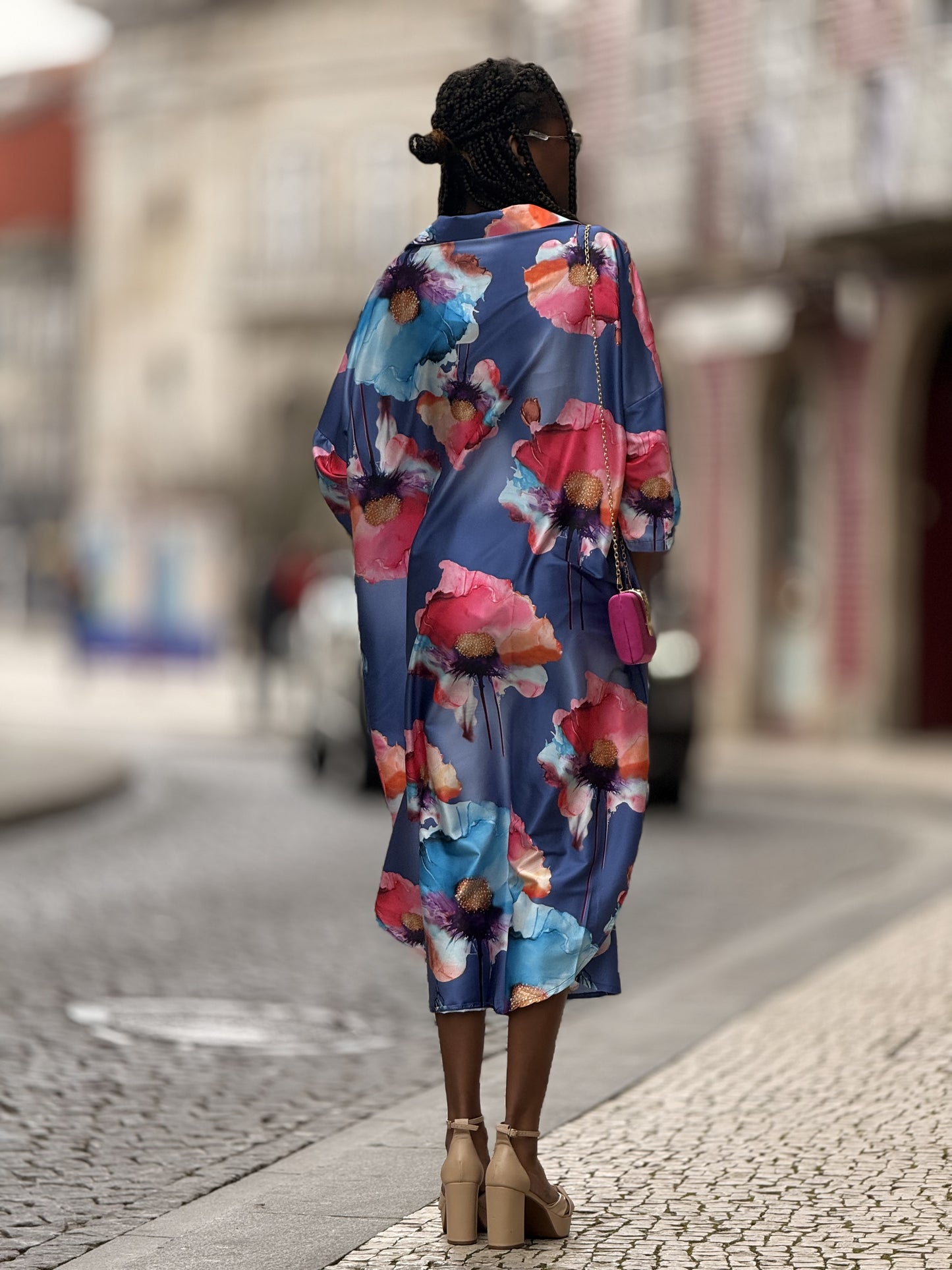 Vestido cetim midi