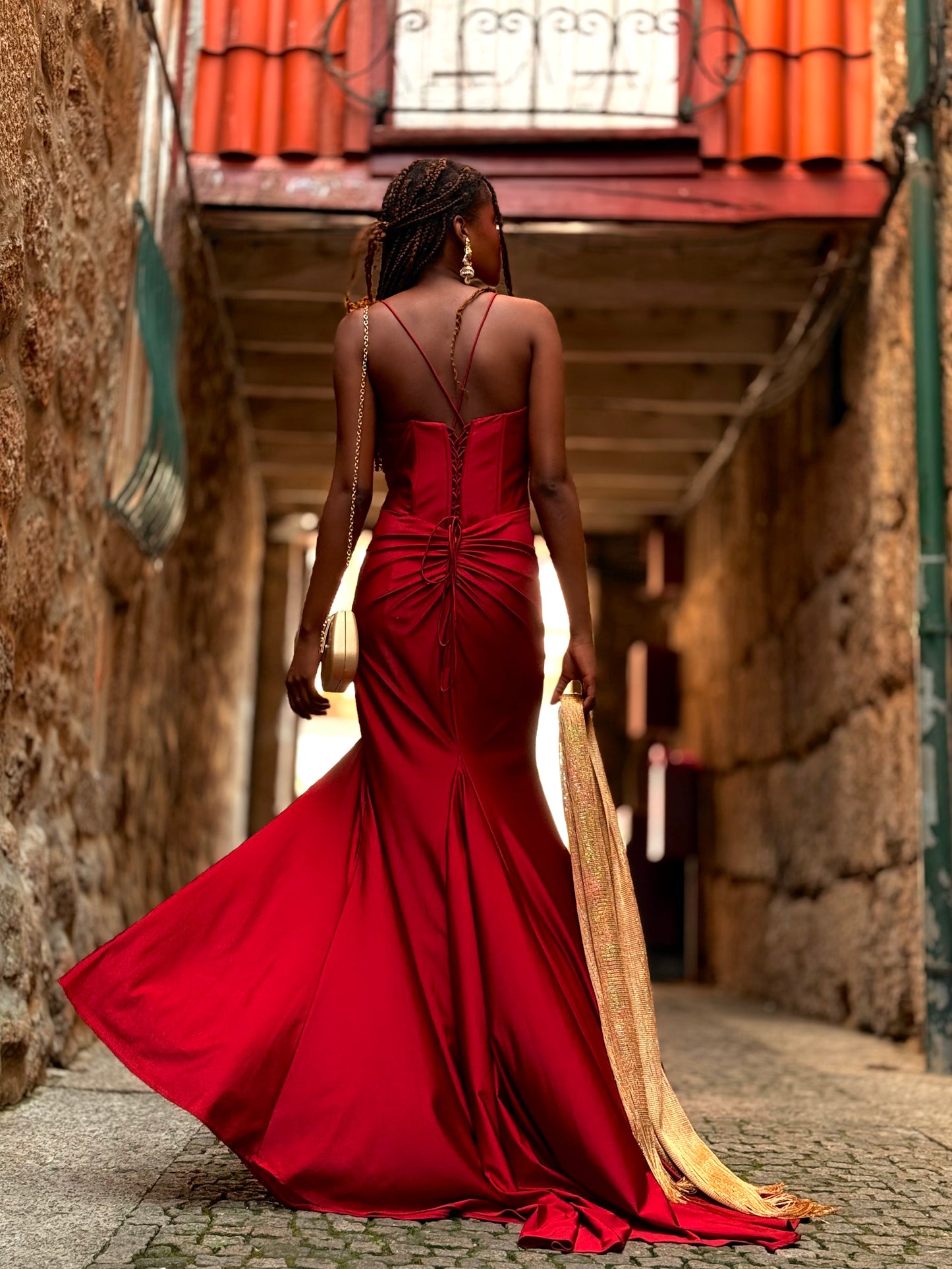 Vestido brilho na copa