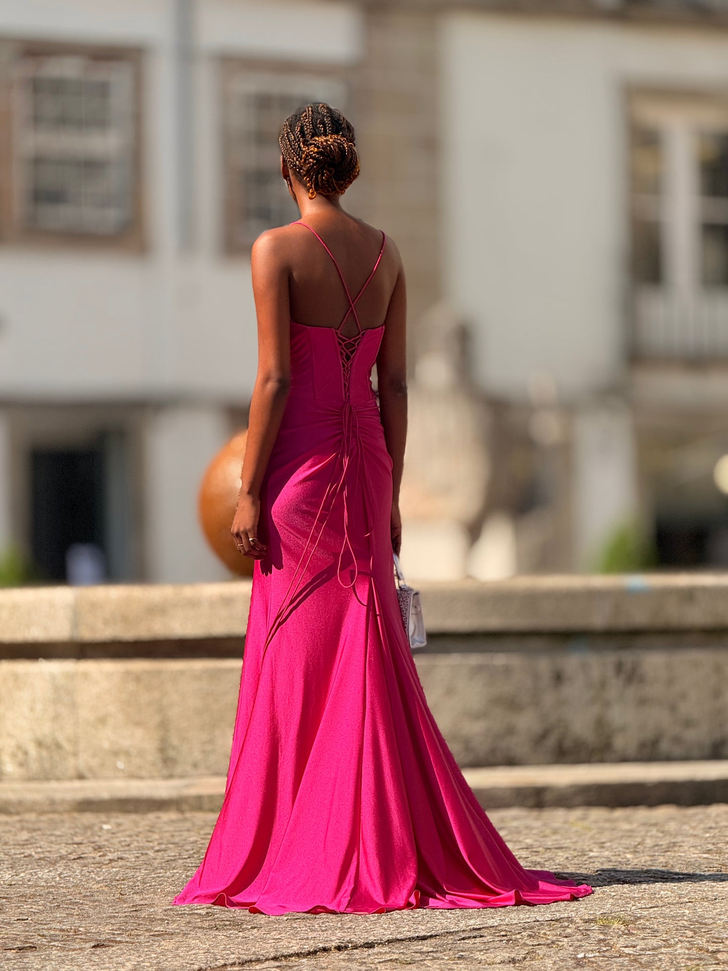 Vestido brilho na copa