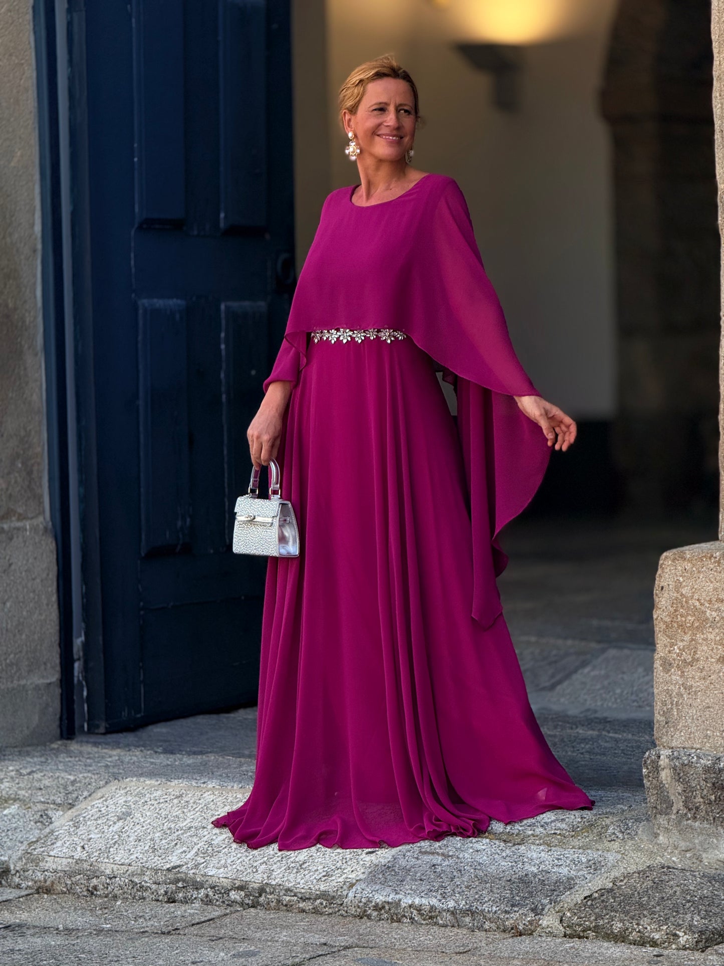 Vestido cinto em brilho