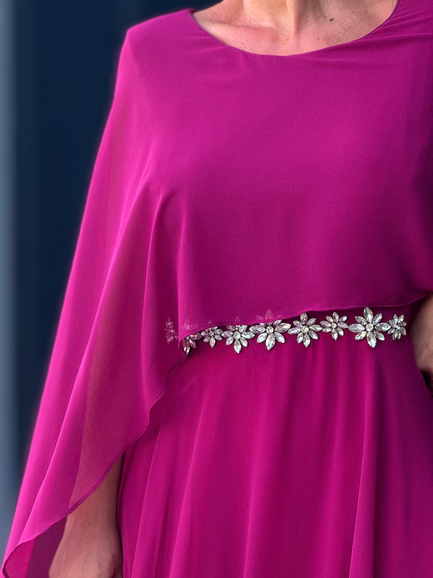 Vestido cinto em brilho