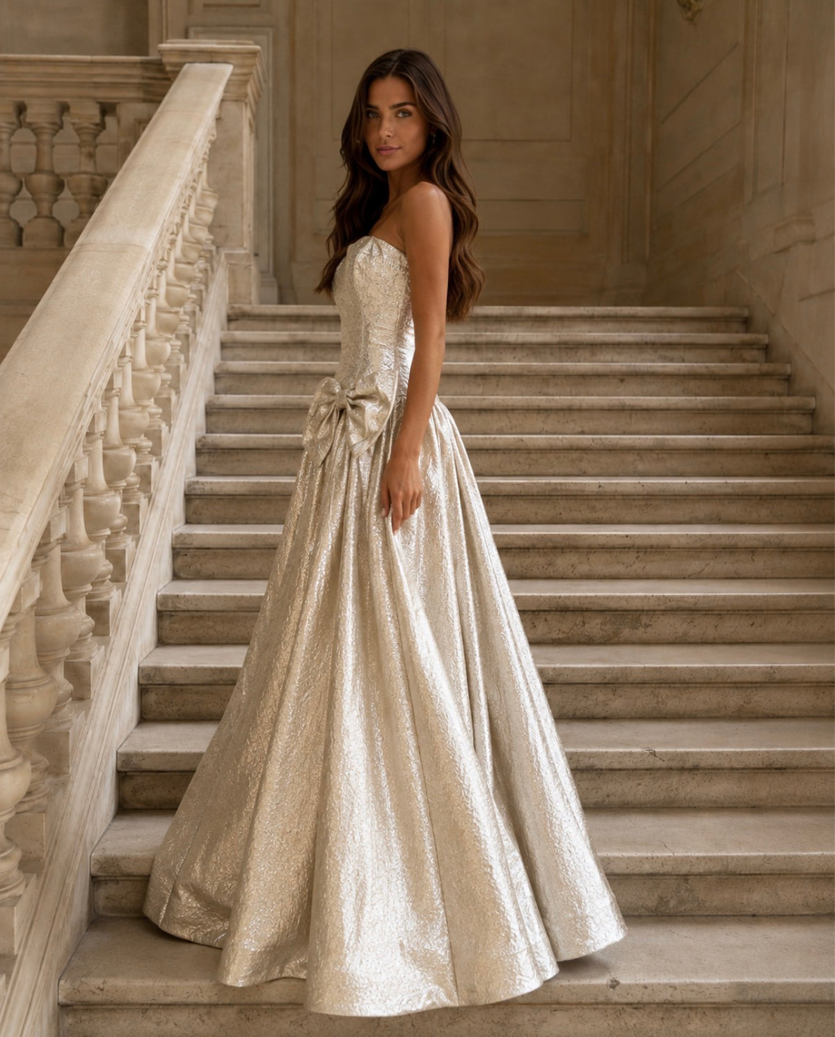 VESTIDO COMPRIDO METALIZADO