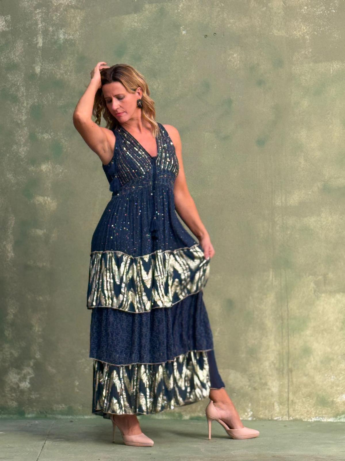 VESTIDO LONGO AZUL
