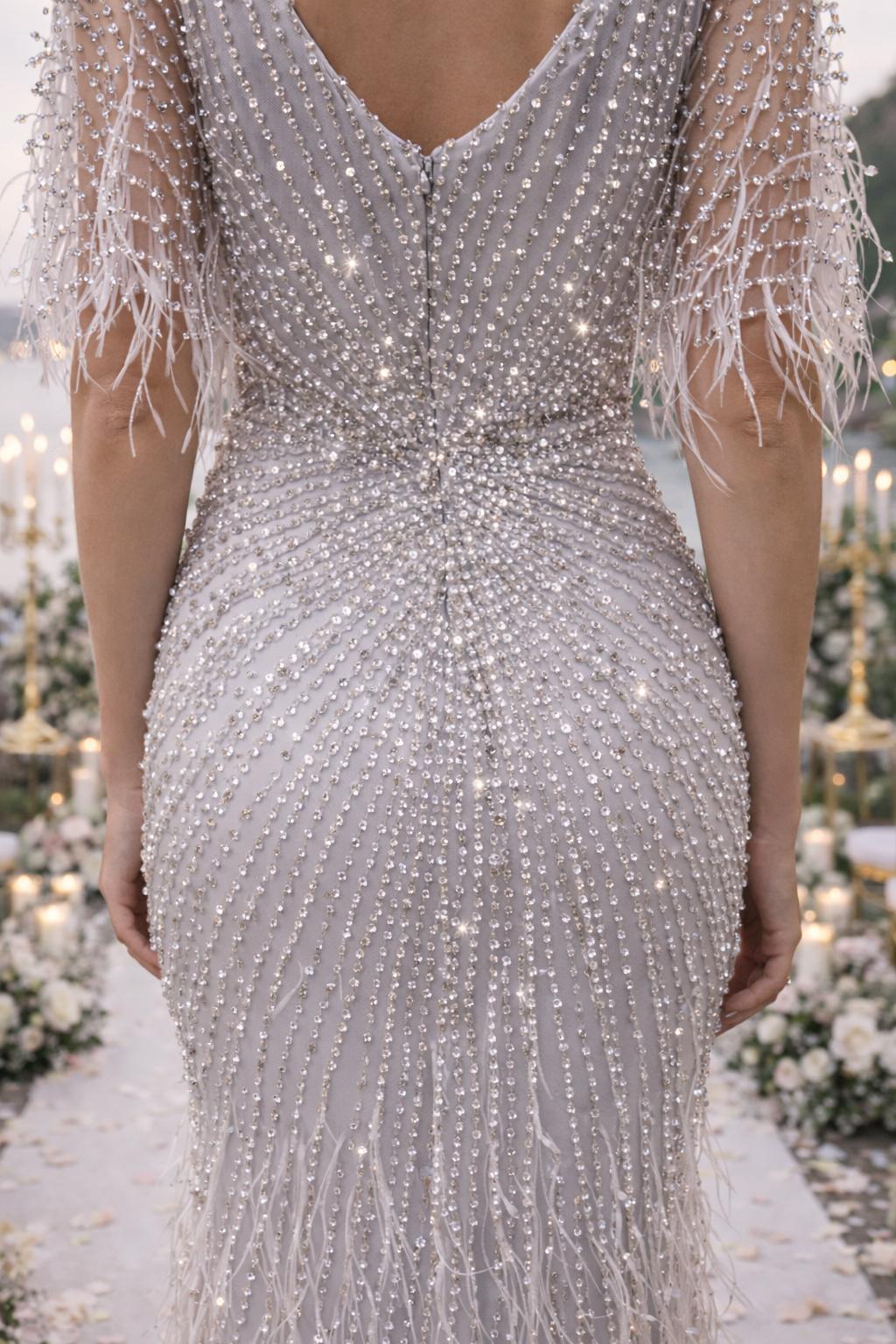 VESTIDO PRATADO LANTEJOULAS