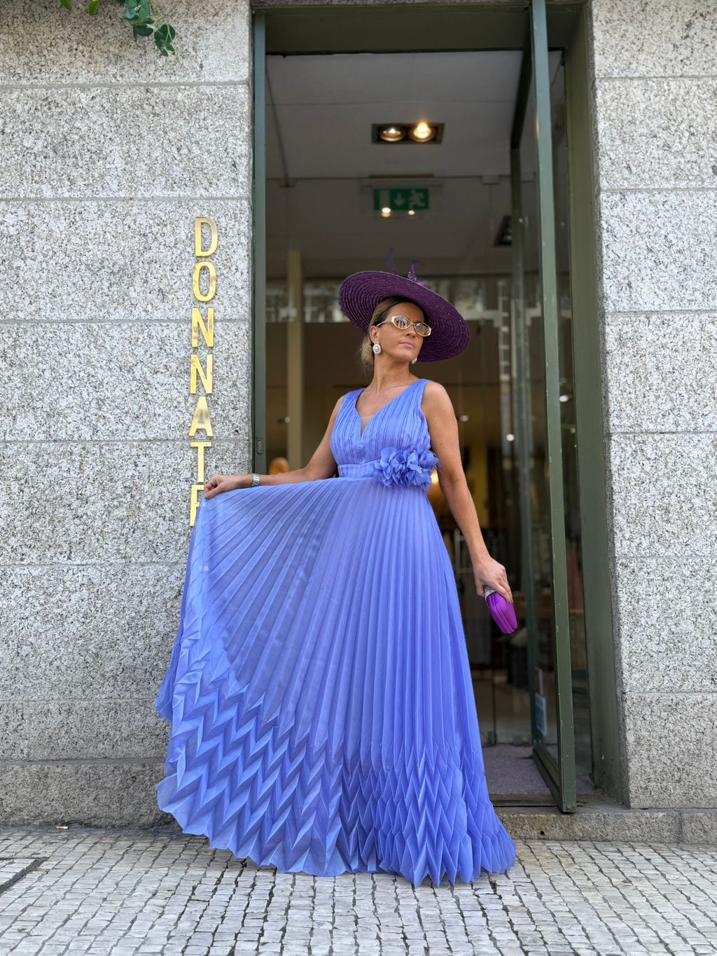 VESTIDO PLISSADO LAVANDA