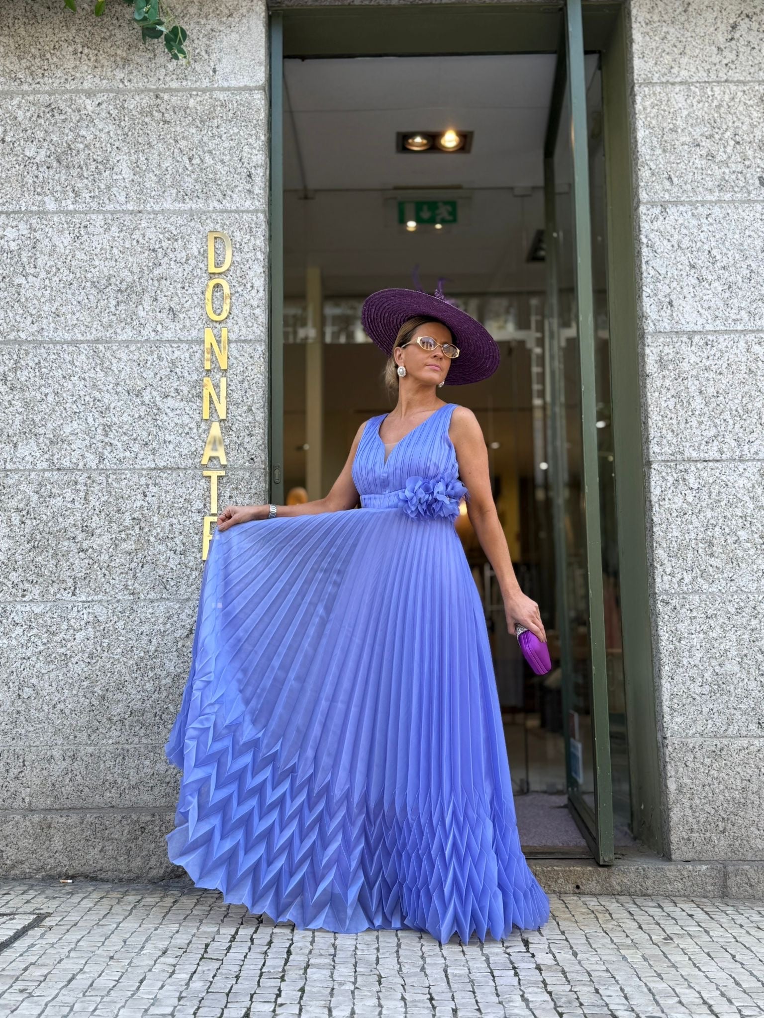 VESTIDO PLISSADO LAVANDA