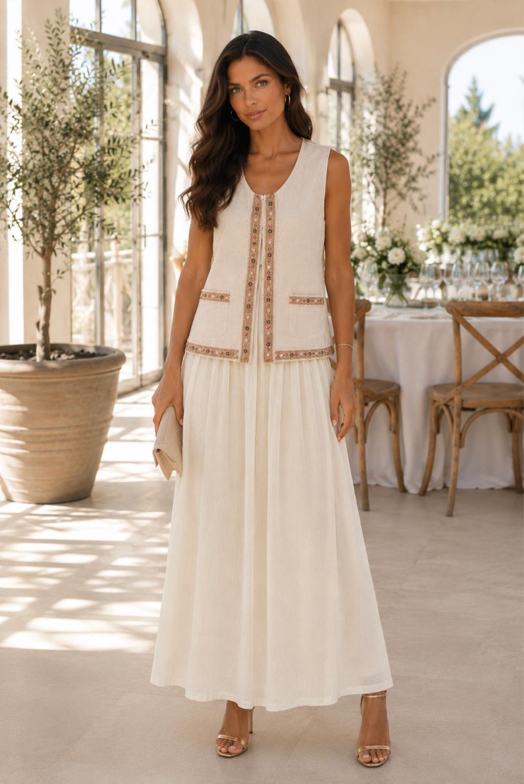 CONJUNTO ELEGANTE  EM LINHO