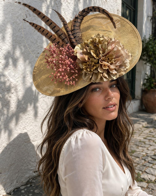 TOUCADO BEGE E DOURADO