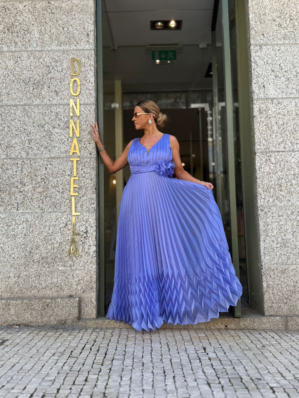 VESTIDO PLISSADO LAVANDA