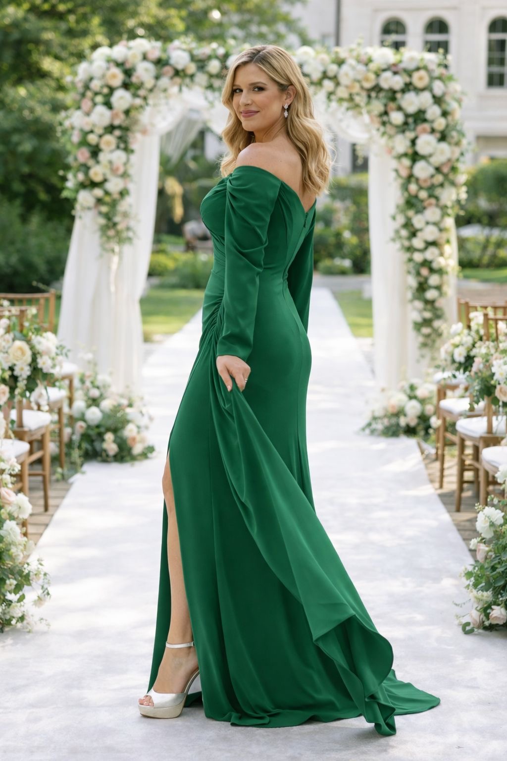 Vestido decote coração