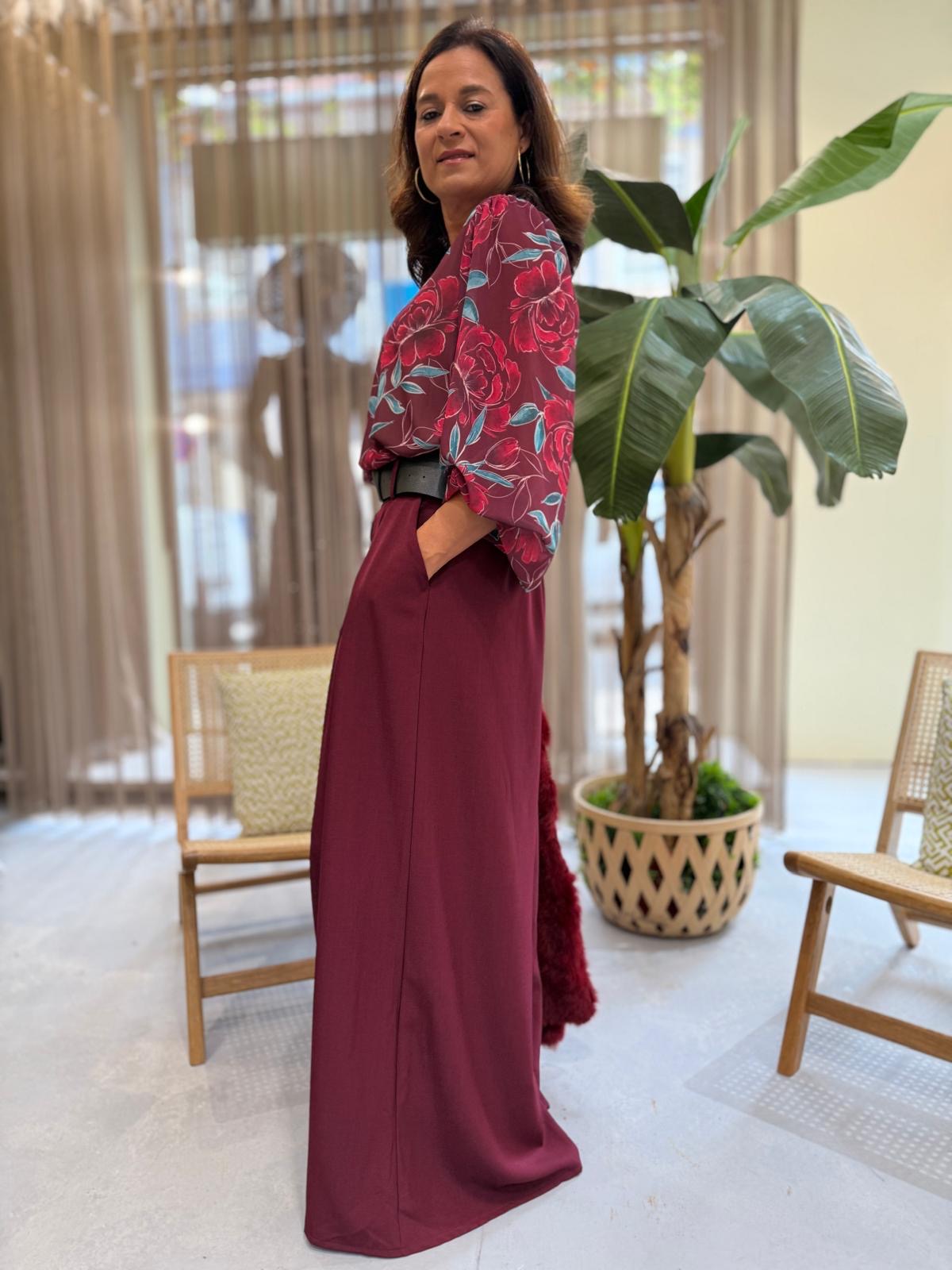 Blusa com estampado floral