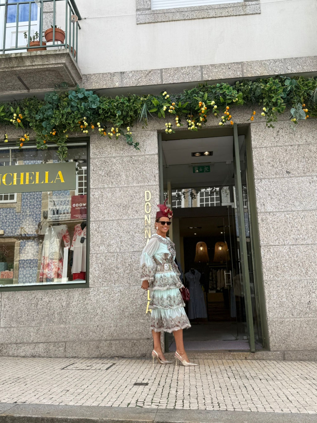 VESTIDO ESTAMPADO VERDE ÁGUA