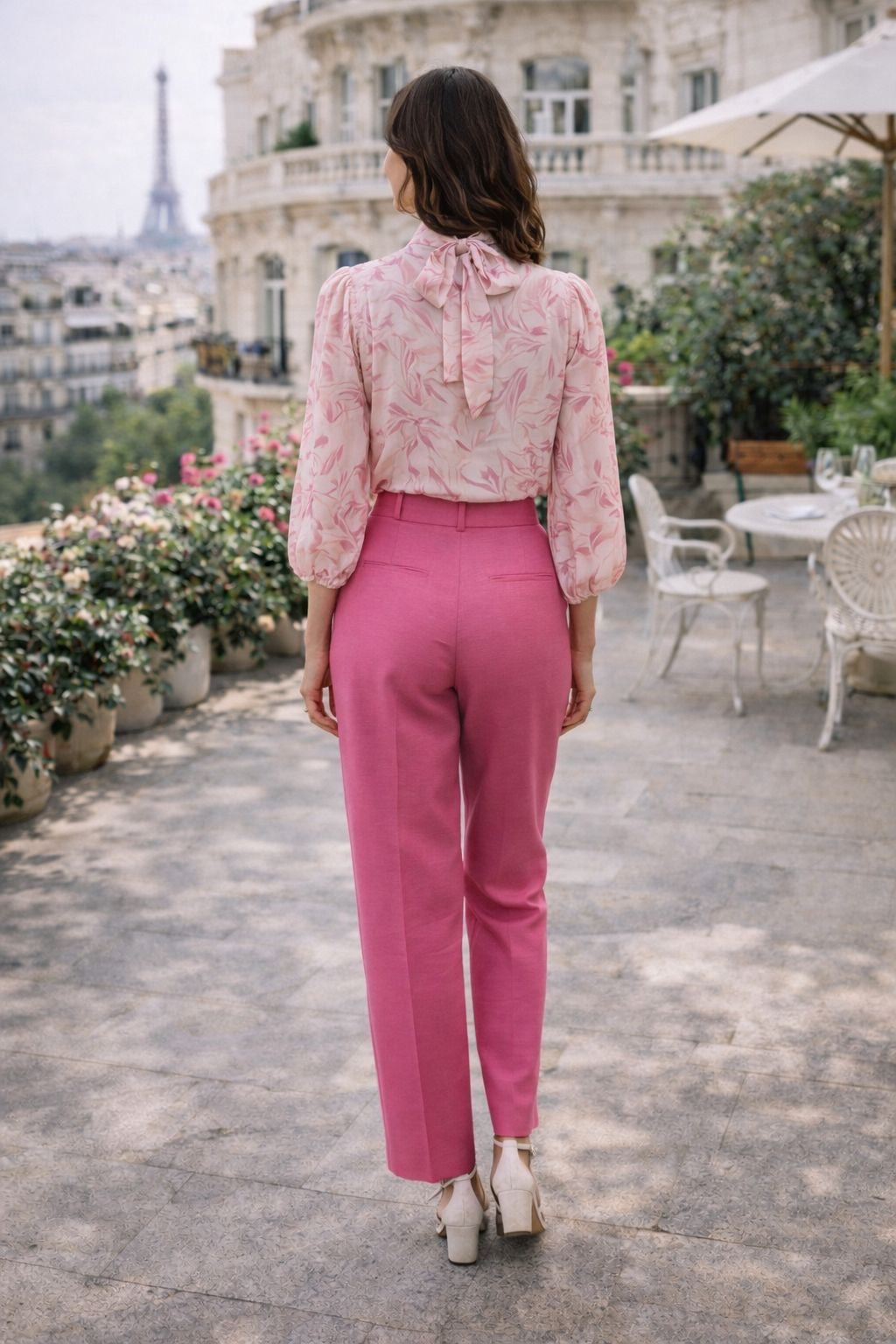 CALÇA CIGARRETE ROSA