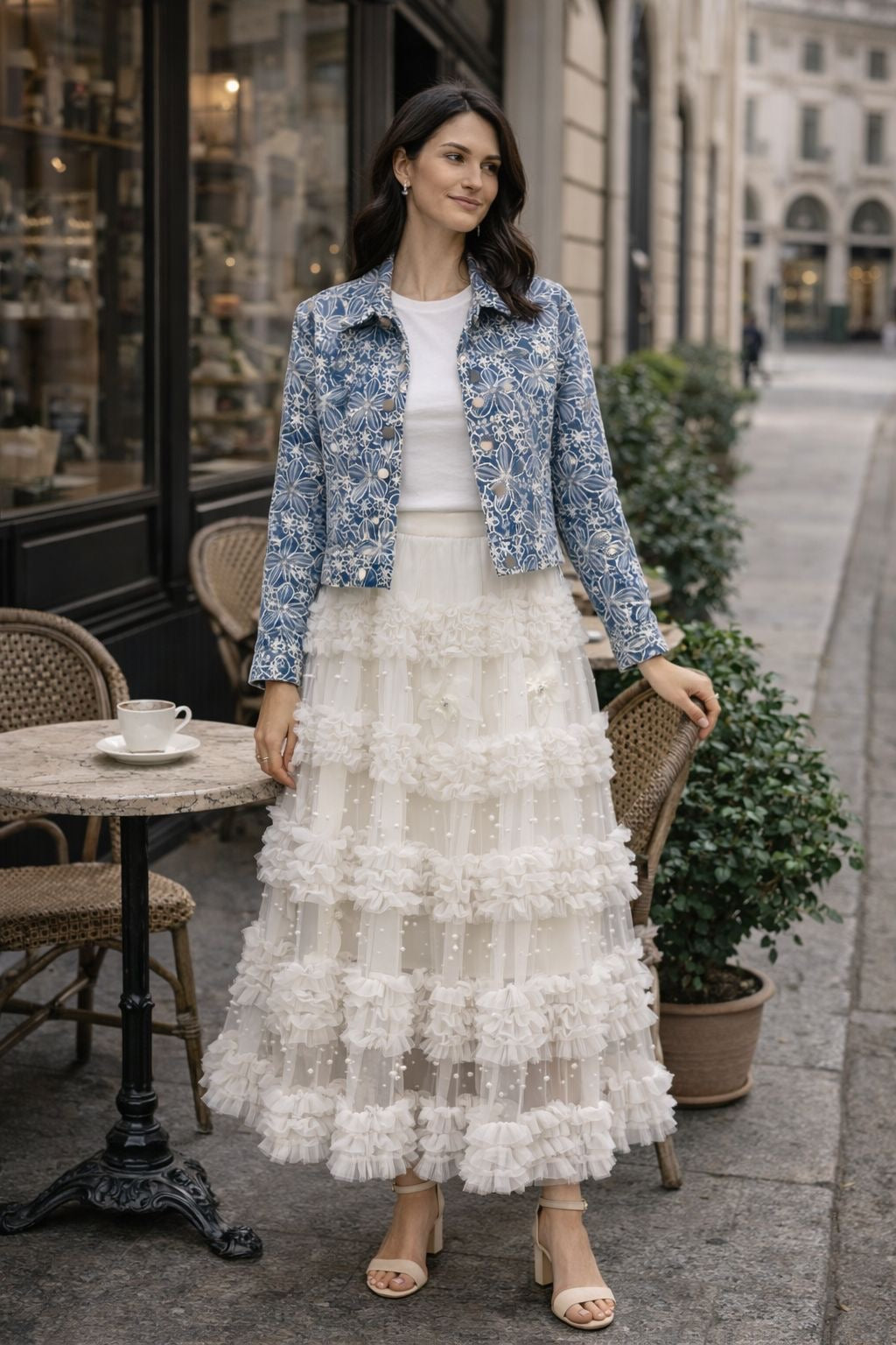 CASACA DE GANGA BORDADA