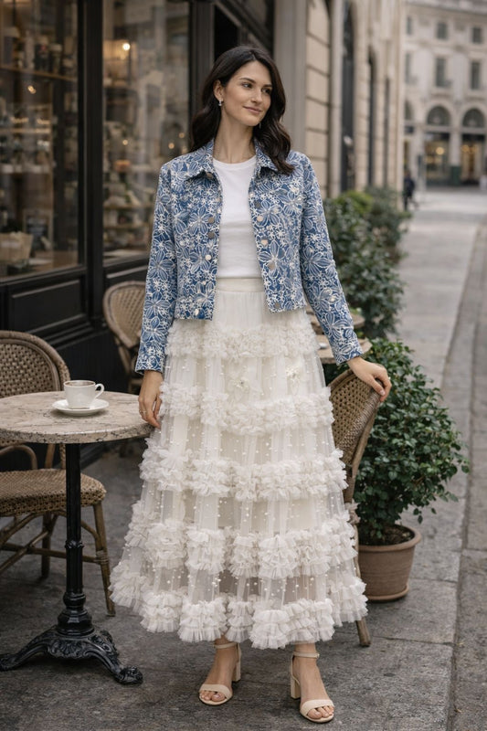 CASACA DE GANGA BORDADA