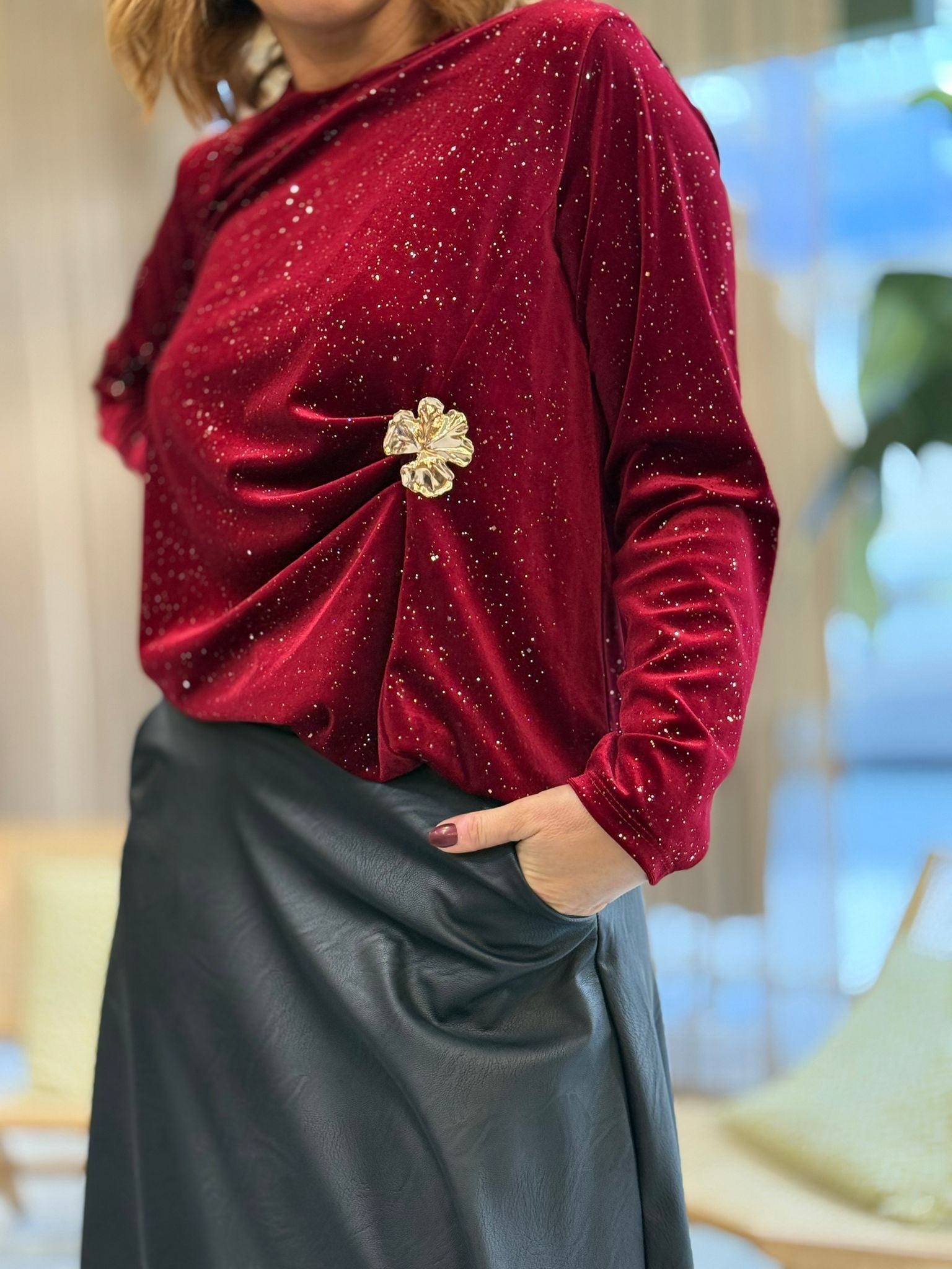 Camisola de veludo