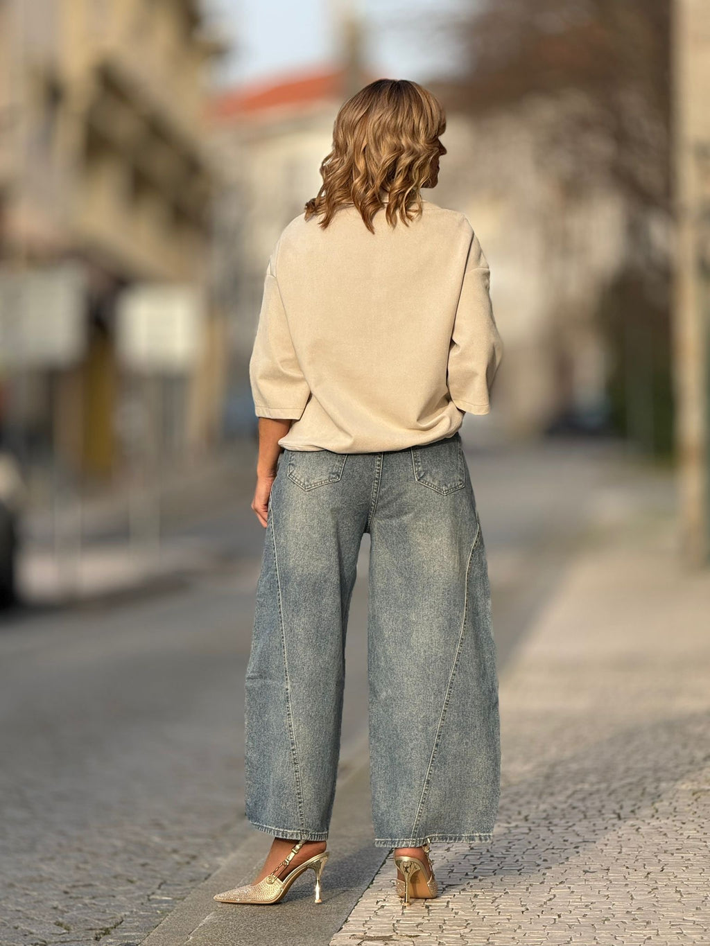 JEANS BAGGY COM BRILHO