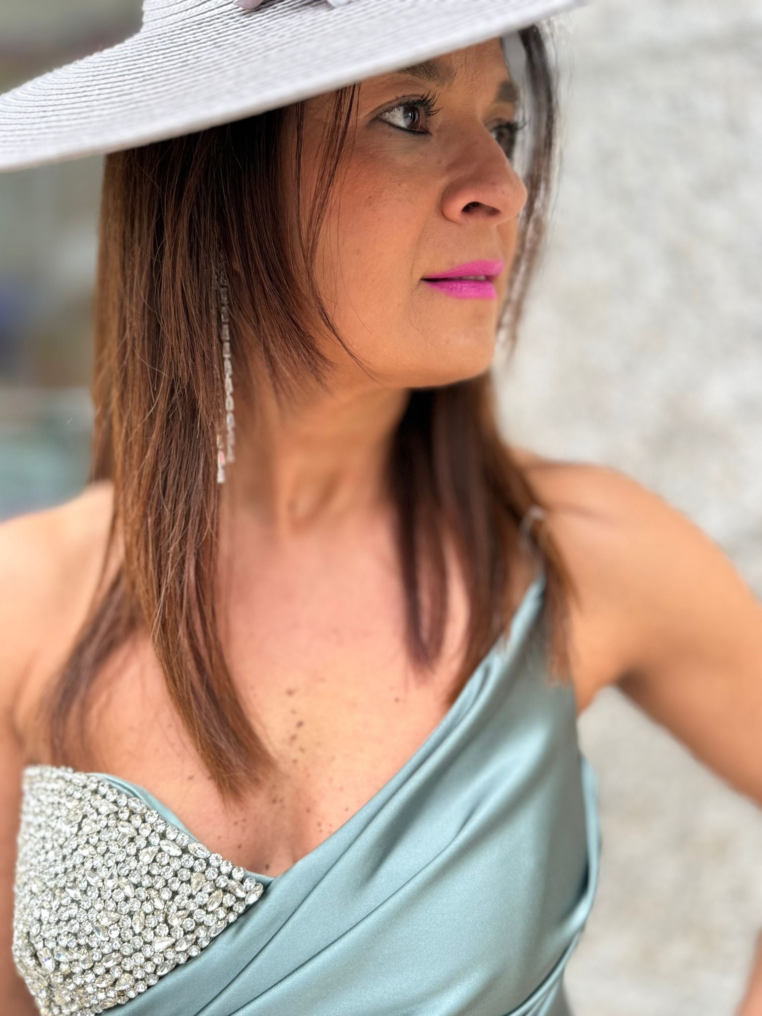 VESTIDO VERDE AGUA