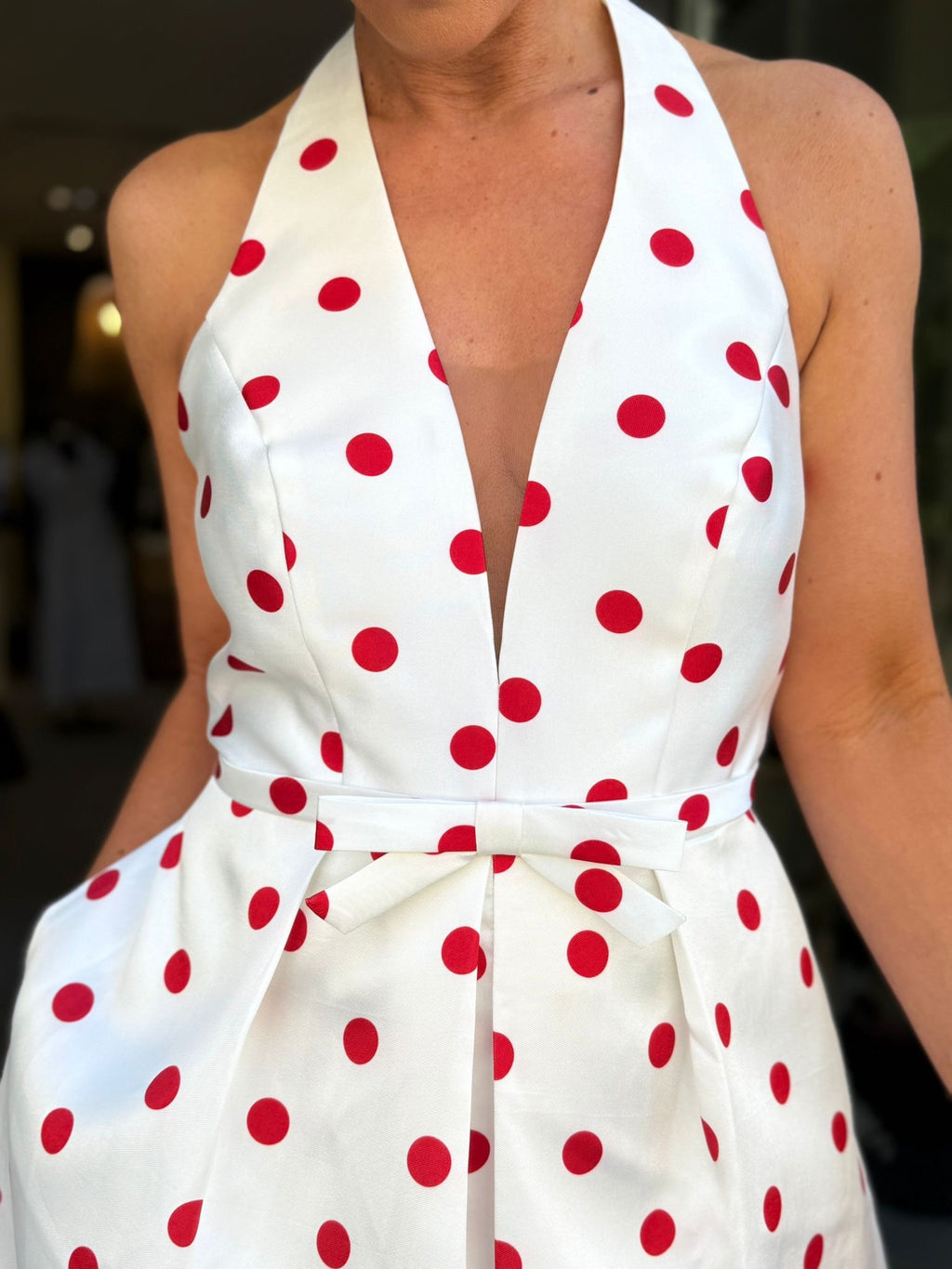 VESTIDO BOLAS VERMELHAS