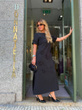 VESTIDO MIDI FLORAL 3D