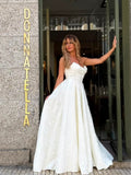 VESTIDO LONGO BRANCO JACQUARD