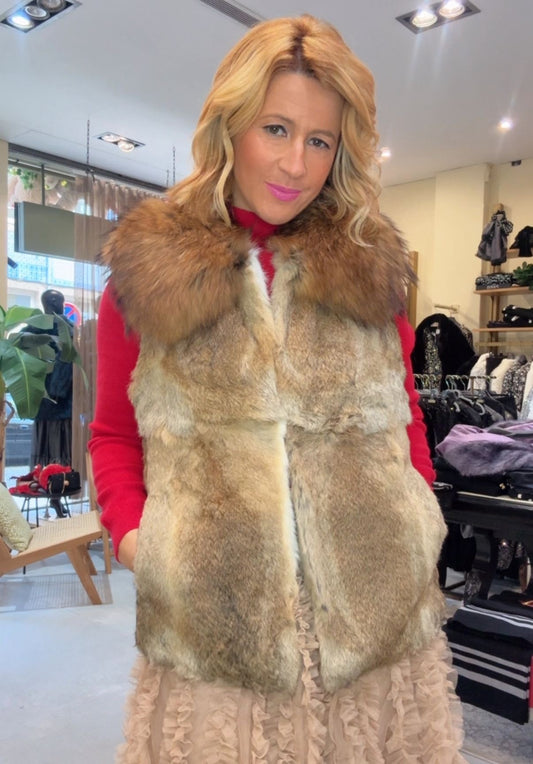 COLETE DE PÊLO NATURAL