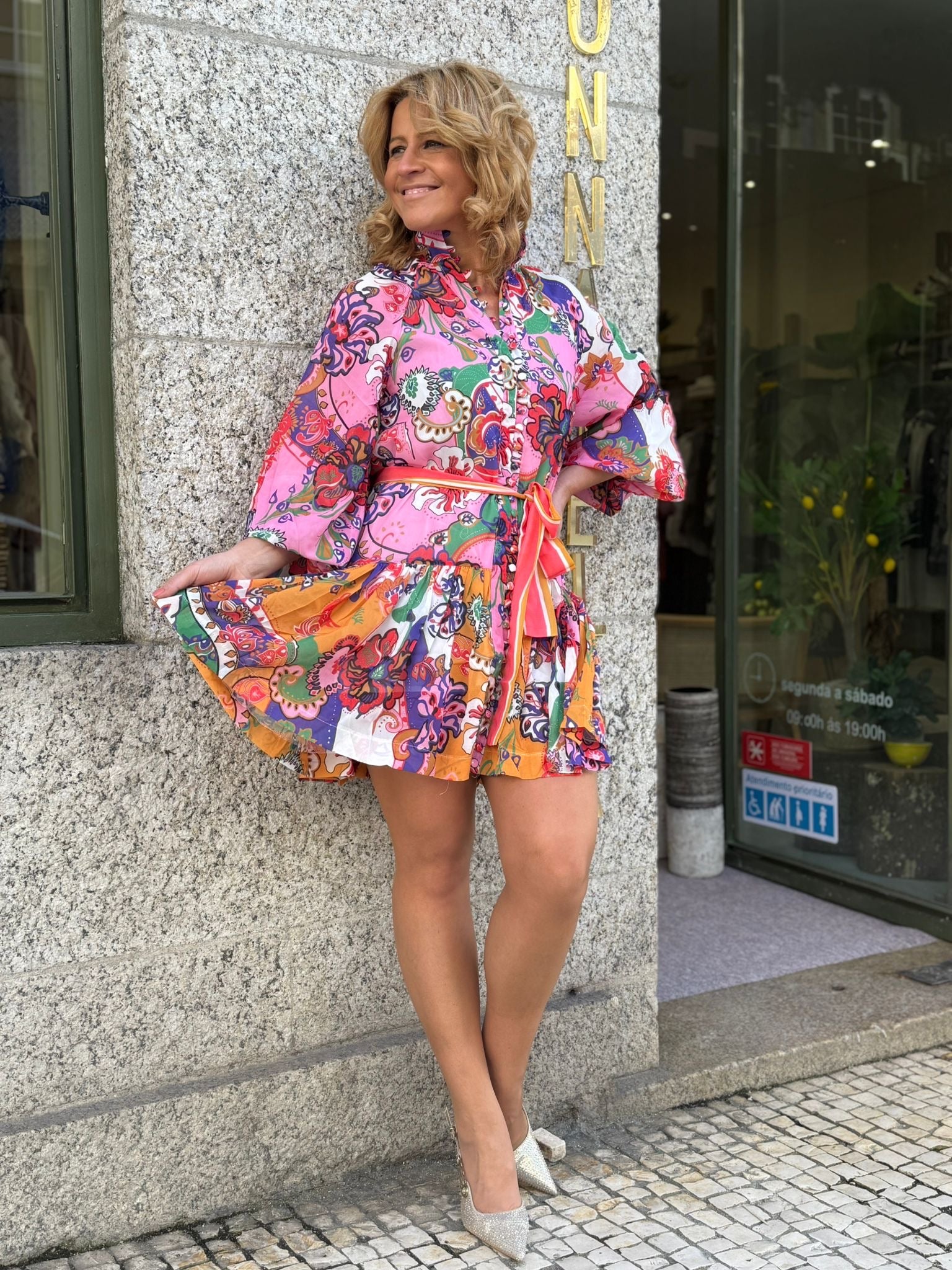 VESTIDO ESTAMPADO CURTO
